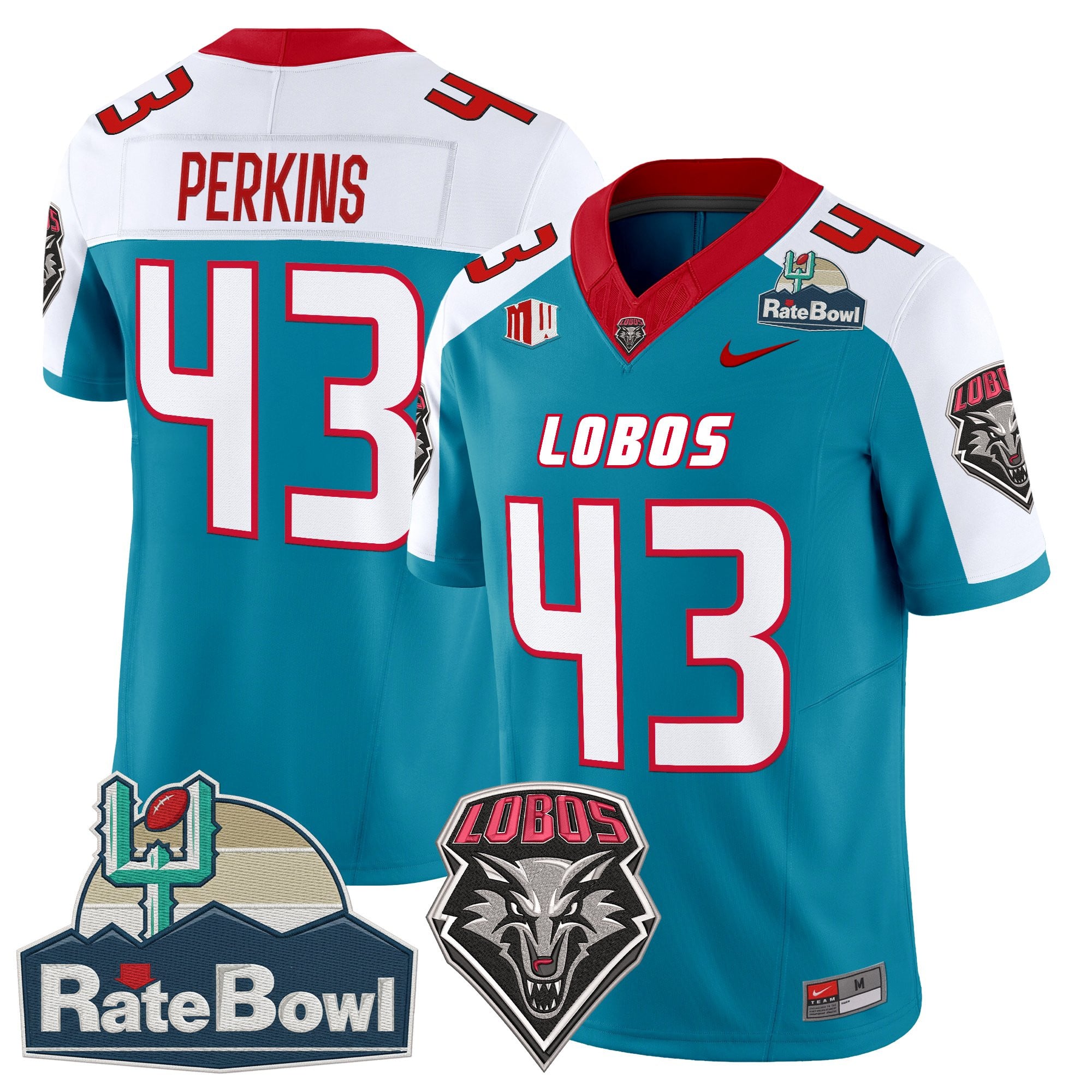 Men's New Mexico Lobos 2025 Rate Bowl Vapor Limited Jersey - All Stitched