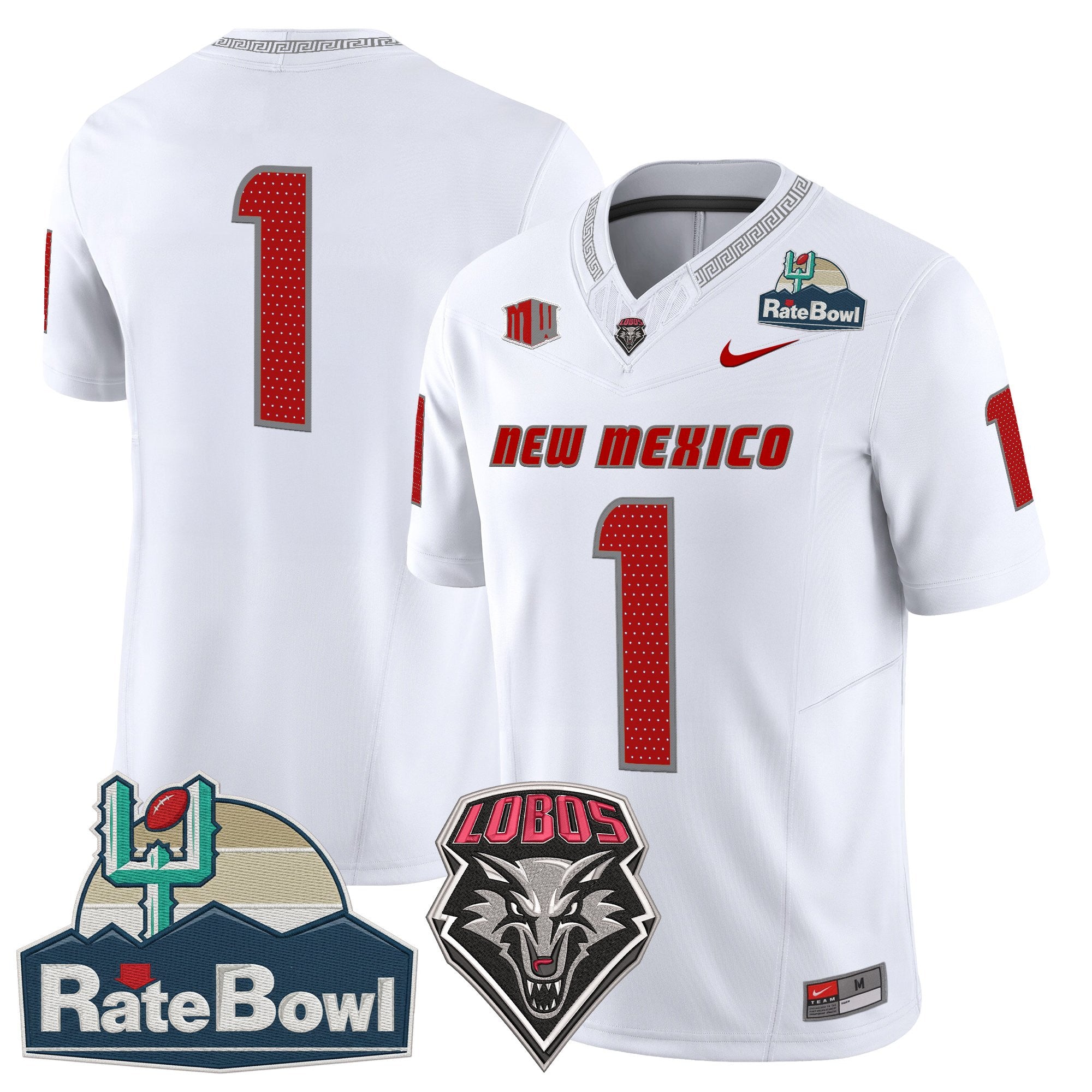Men's New Mexico Lobos 2025 Rate Bowl Vapor Limited Jersey - All Stitched