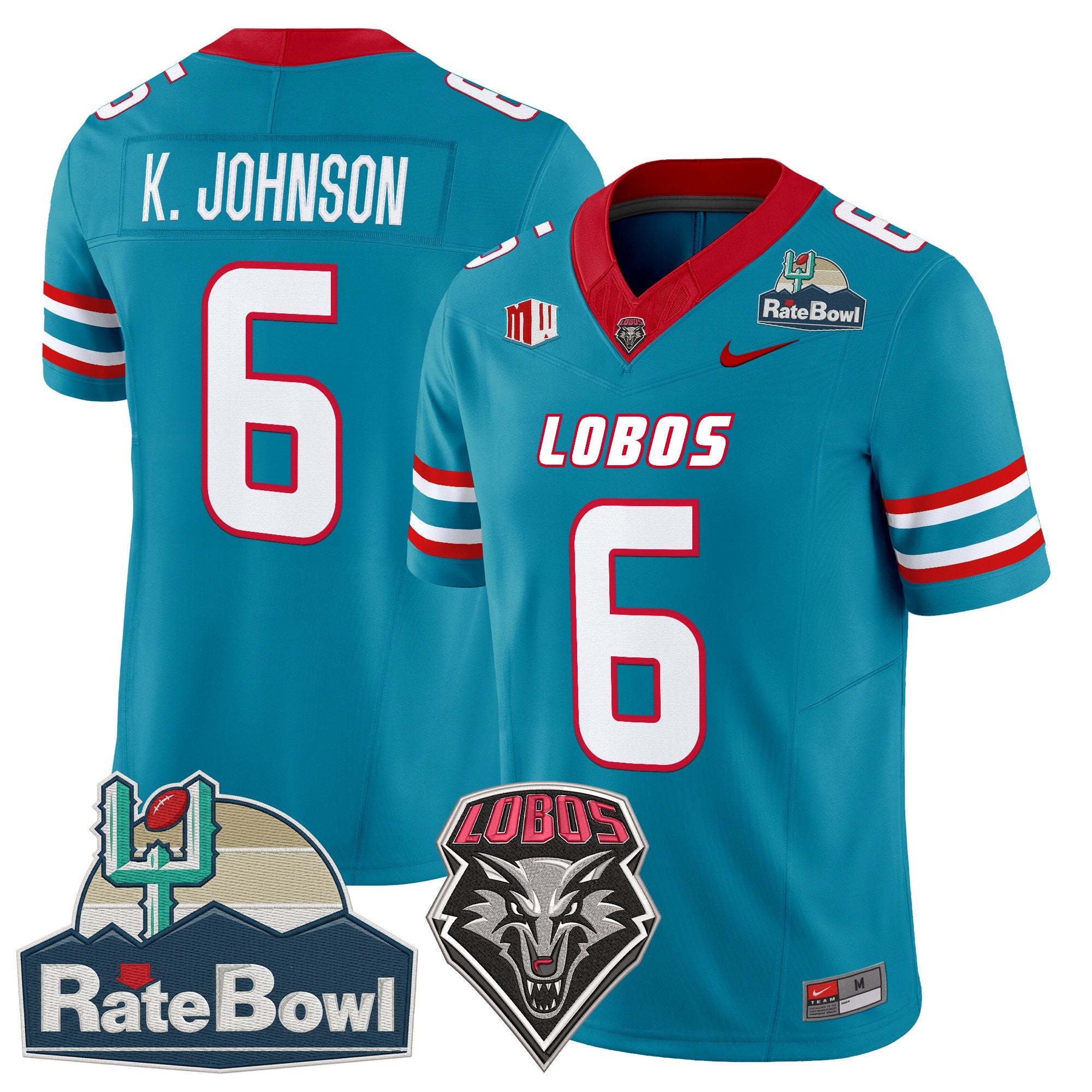 Men's New Mexico Lobos 2025 Rate Bowl Vapor Limited Jersey - All Stitched