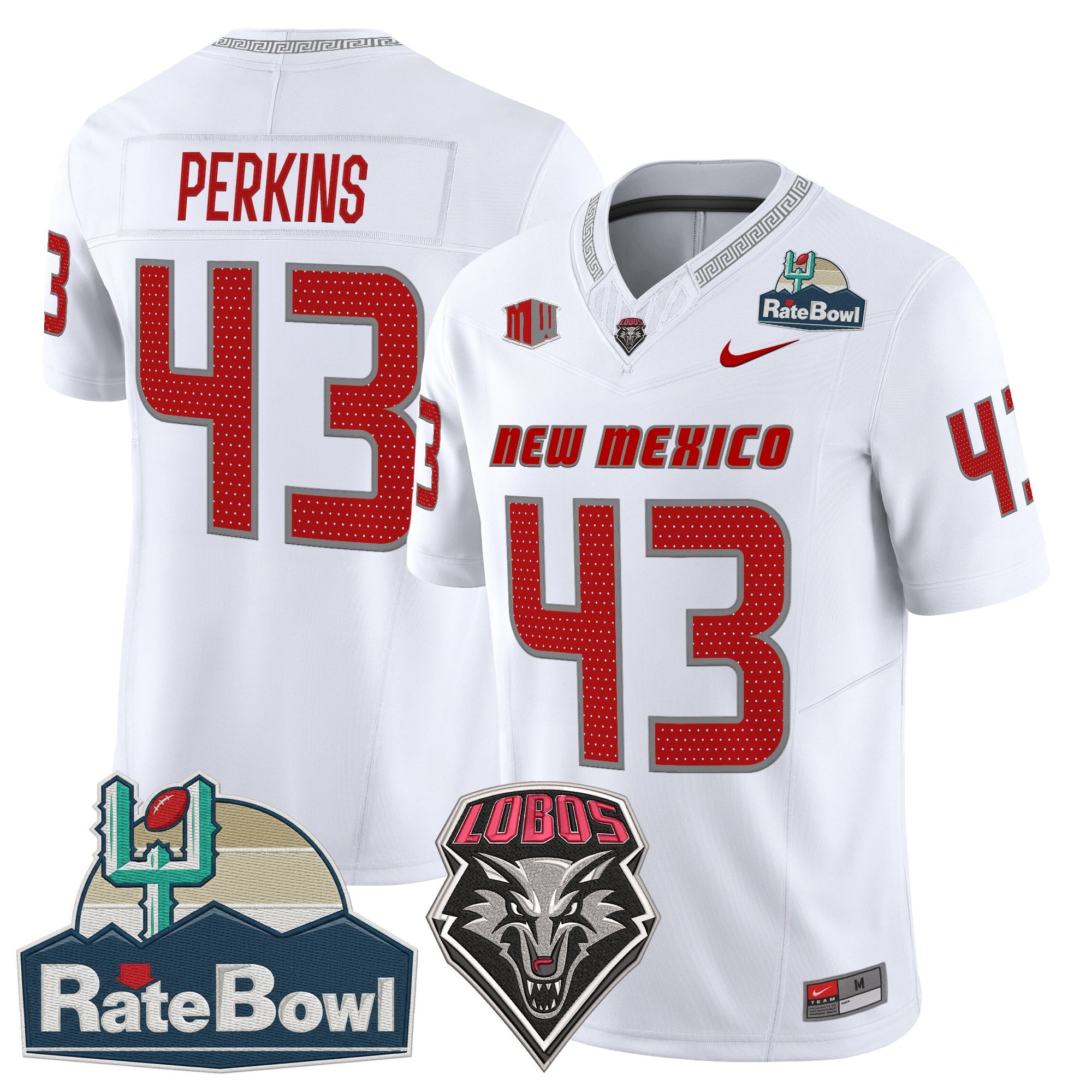 Men's New Mexico Lobos 2025 Rate Bowl Vapor Limited Jersey - All Stitched