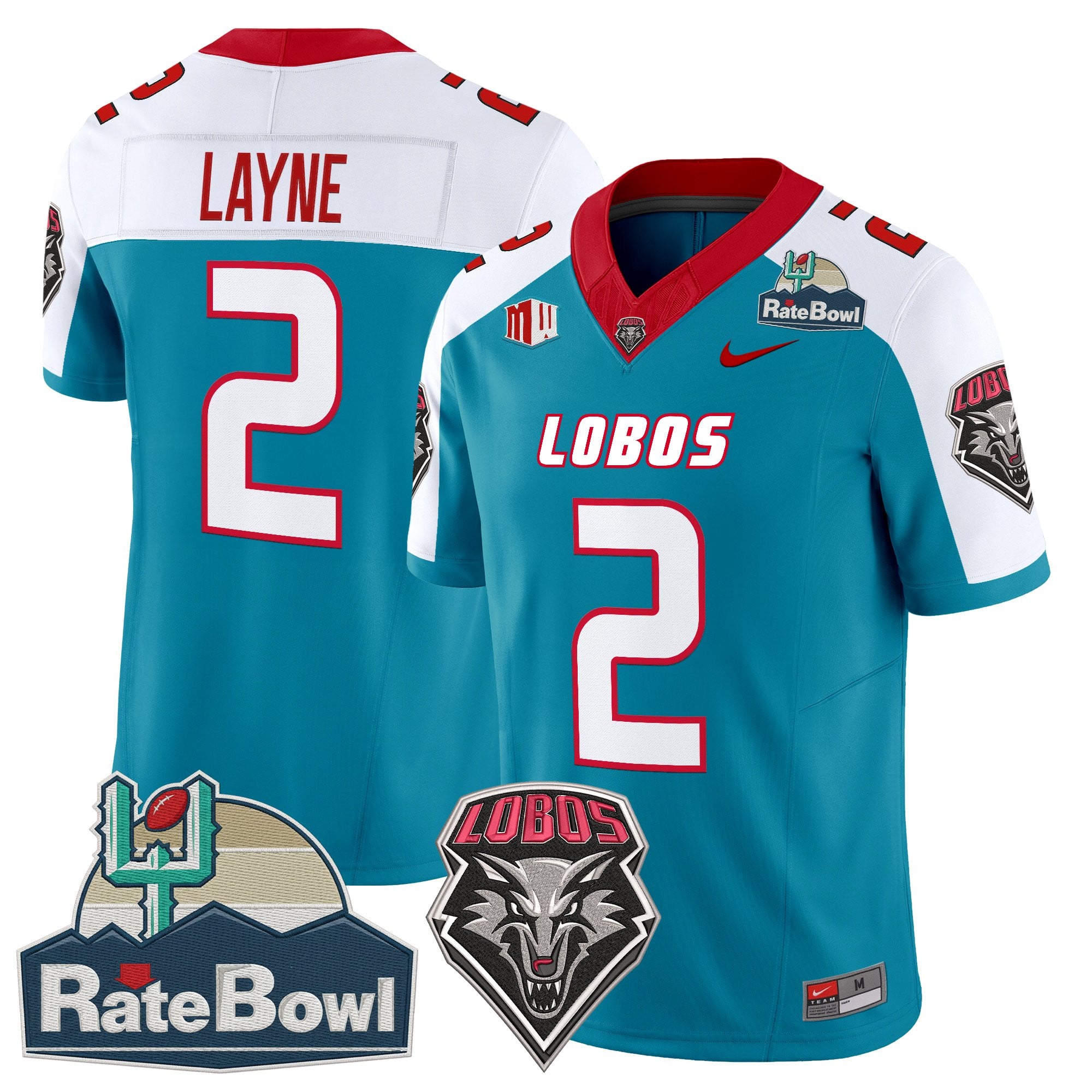 Men's New Mexico Lobos 2025 Rate Bowl Vapor Limited Jersey - All Stitched