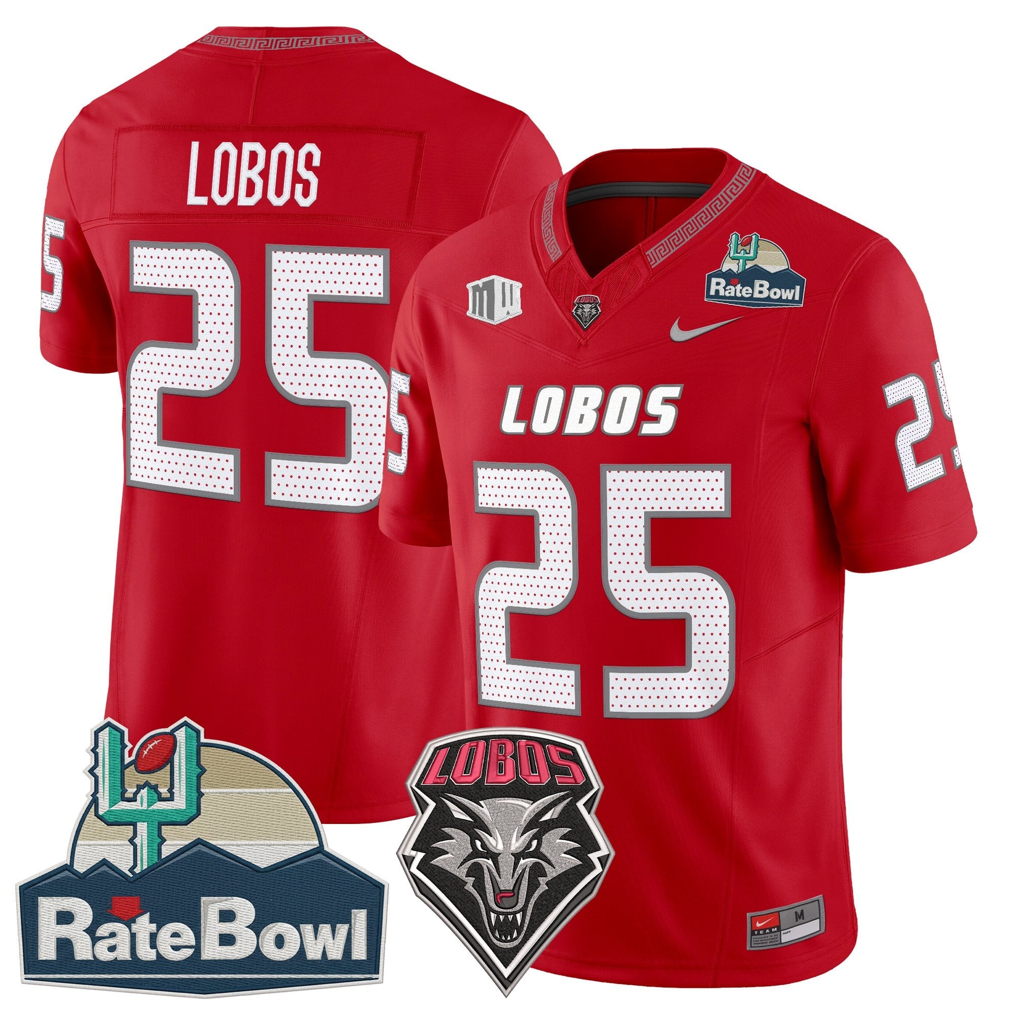 Men's New Mexico Lobos 2025 Rate Bowl Vapor Limited Jersey - All Stitched