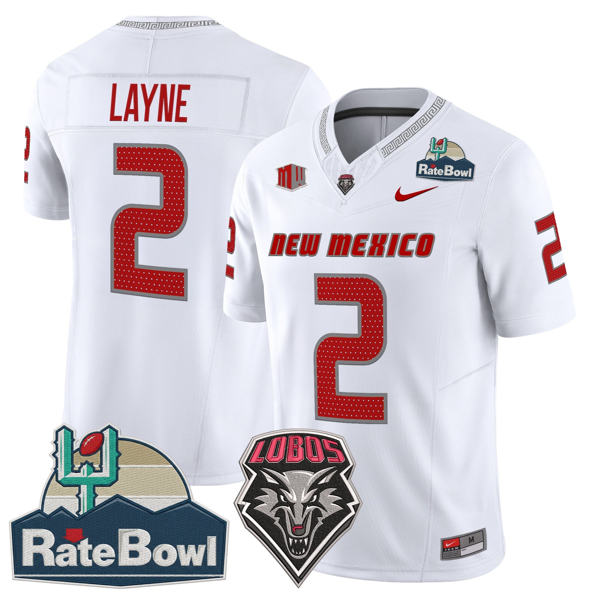 Men's New Mexico Lobos 2025 Rate Bowl Vapor Limited Jersey - All Stitched