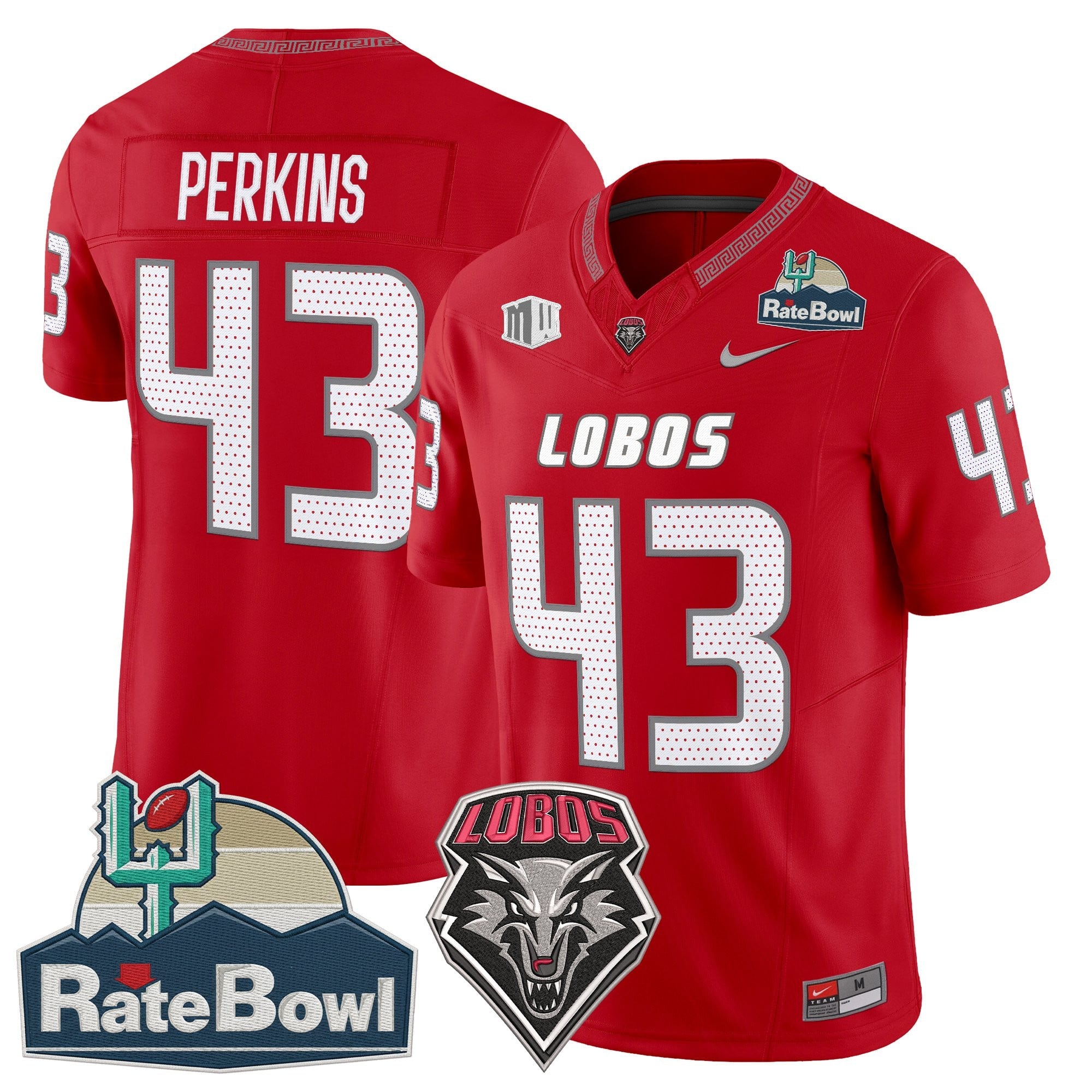 Men's New Mexico Lobos 2025 Rate Bowl Vapor Limited Jersey - All Stitched