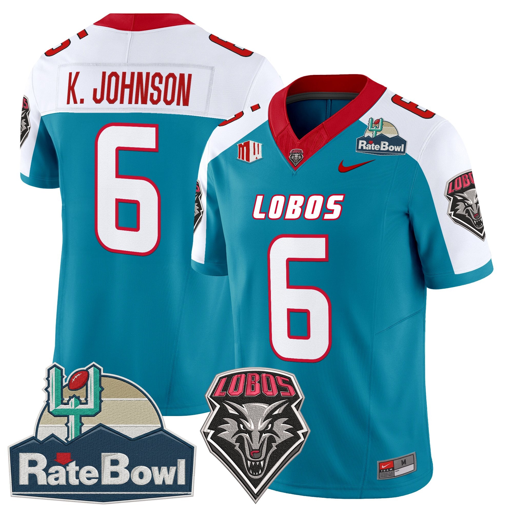 Men's New Mexico Lobos 2025 Rate Bowl Vapor Limited Jersey - All Stitched