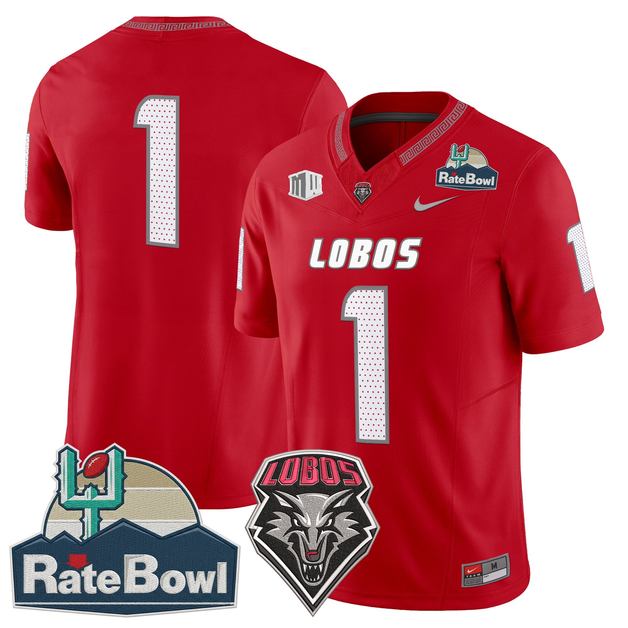 Men's New Mexico Lobos 2025 Rate Bowl Vapor Limited Jersey - All Stitched