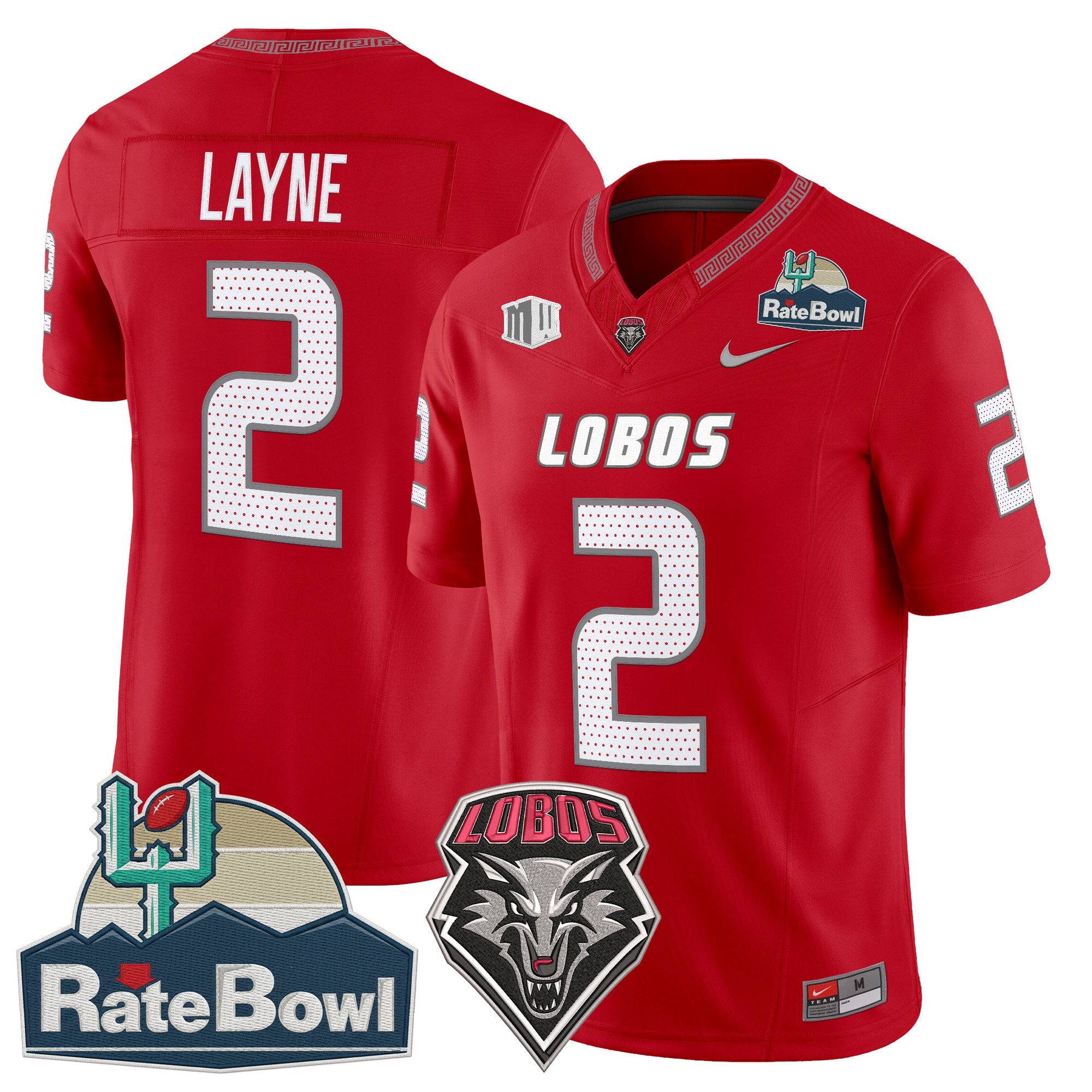 Men's New Mexico Lobos 2025 Rate Bowl Vapor Limited Jersey - All Stitched