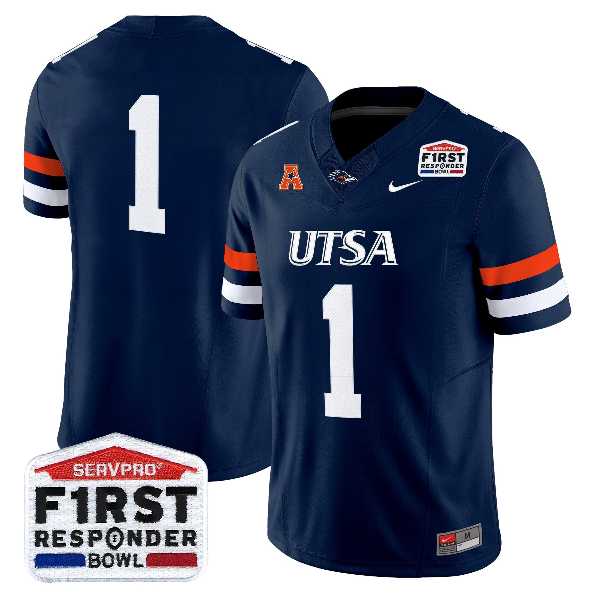 Men's UTSA Roadrunners 2025 First Responder Bowl Vapor Limited Jersey - All Stitched