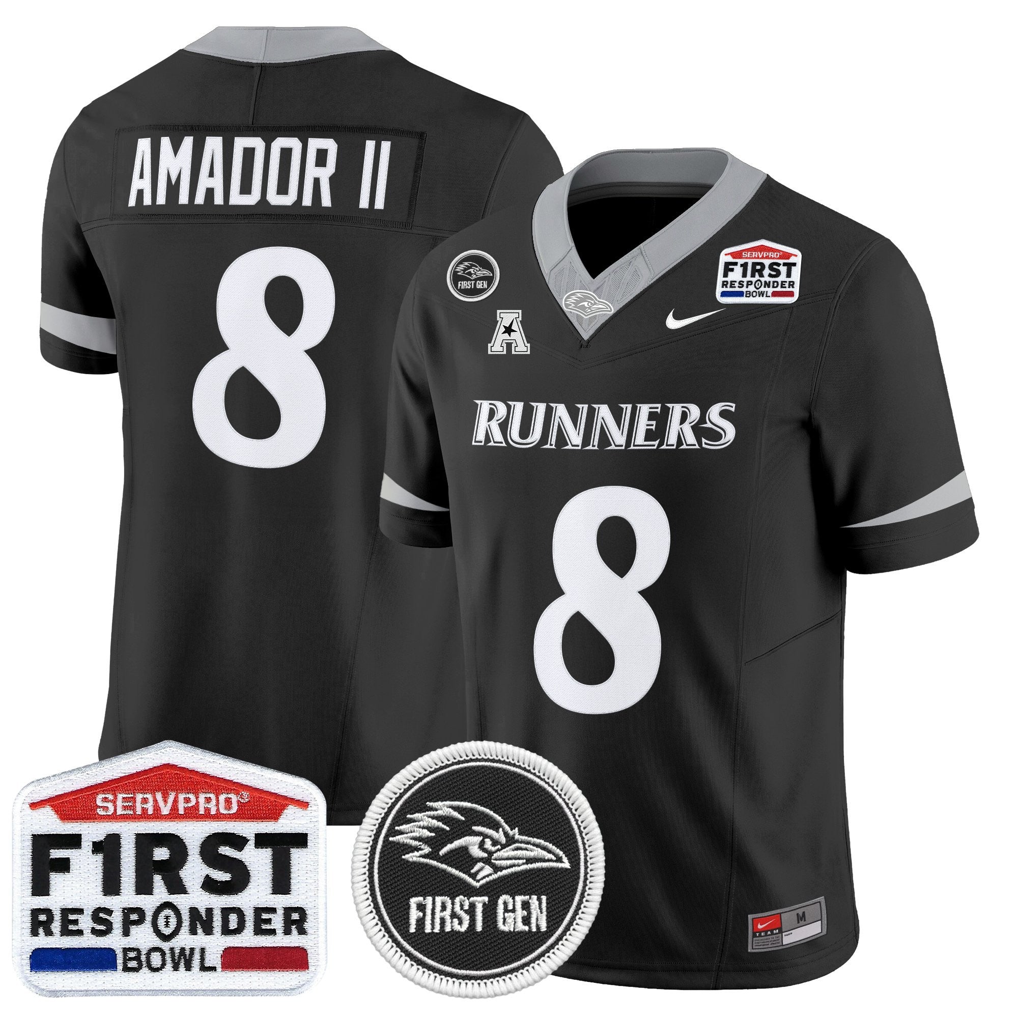 Men's UTSA Roadrunners 2025 First Responder Bowl Vapor Limited Jersey - All Stitched