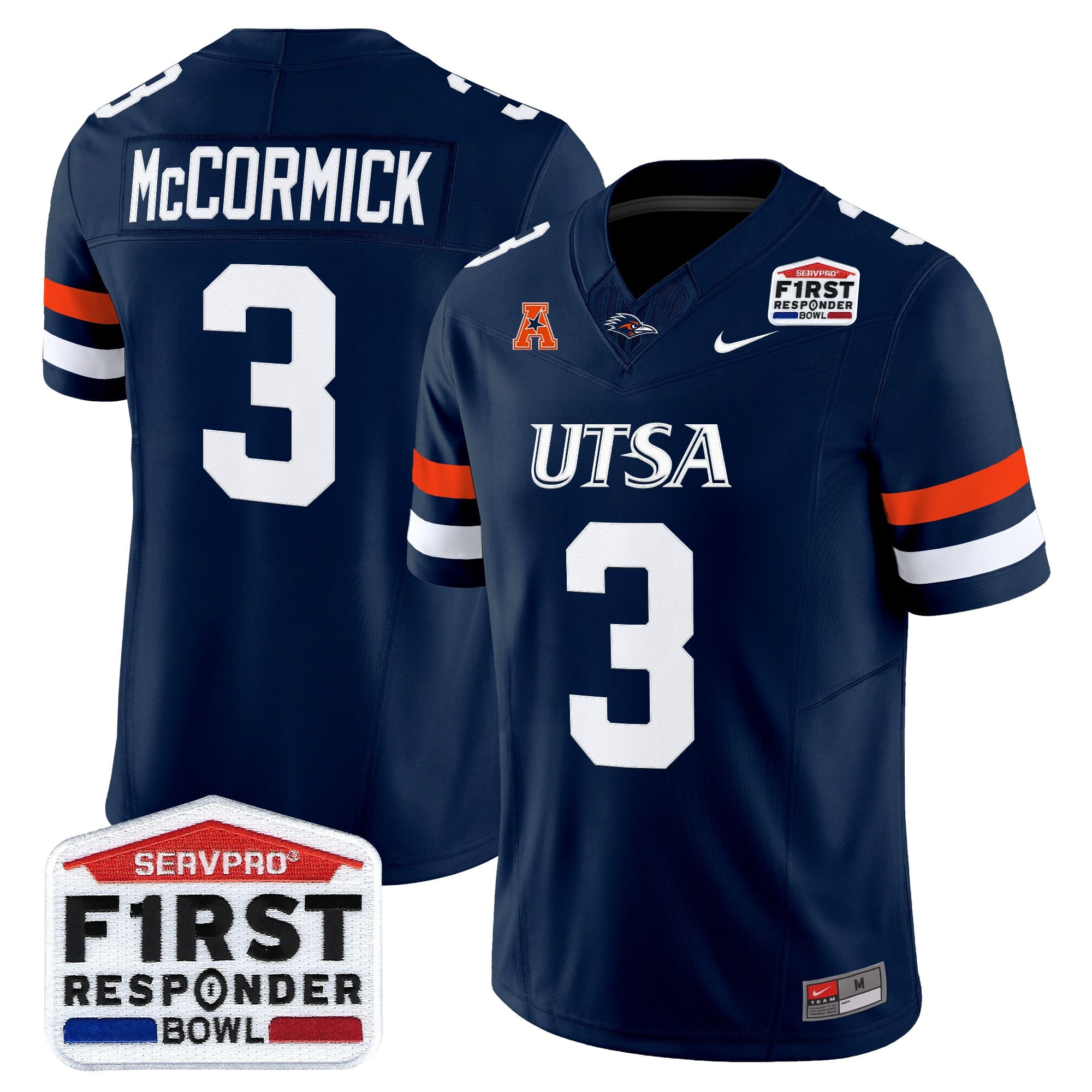 Men's UTSA Roadrunners 2025 First Responder Bowl Vapor Limited Jersey - All Stitched