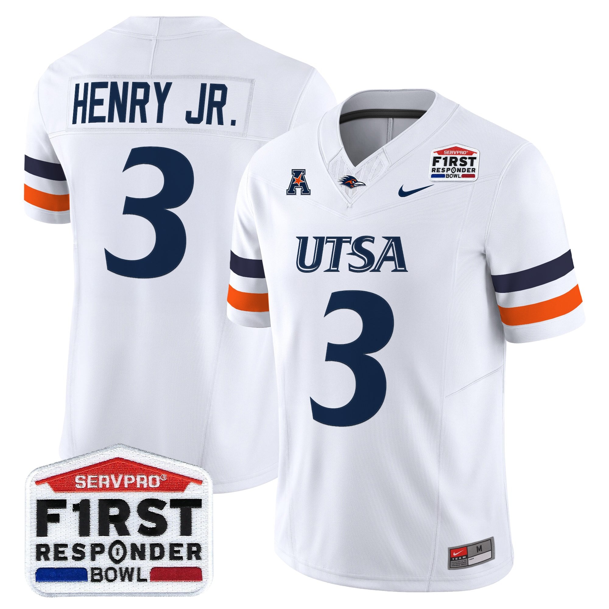 Men's UTSA Roadrunners 2025 First Responder Bowl Vapor Limited Jersey - All Stitched