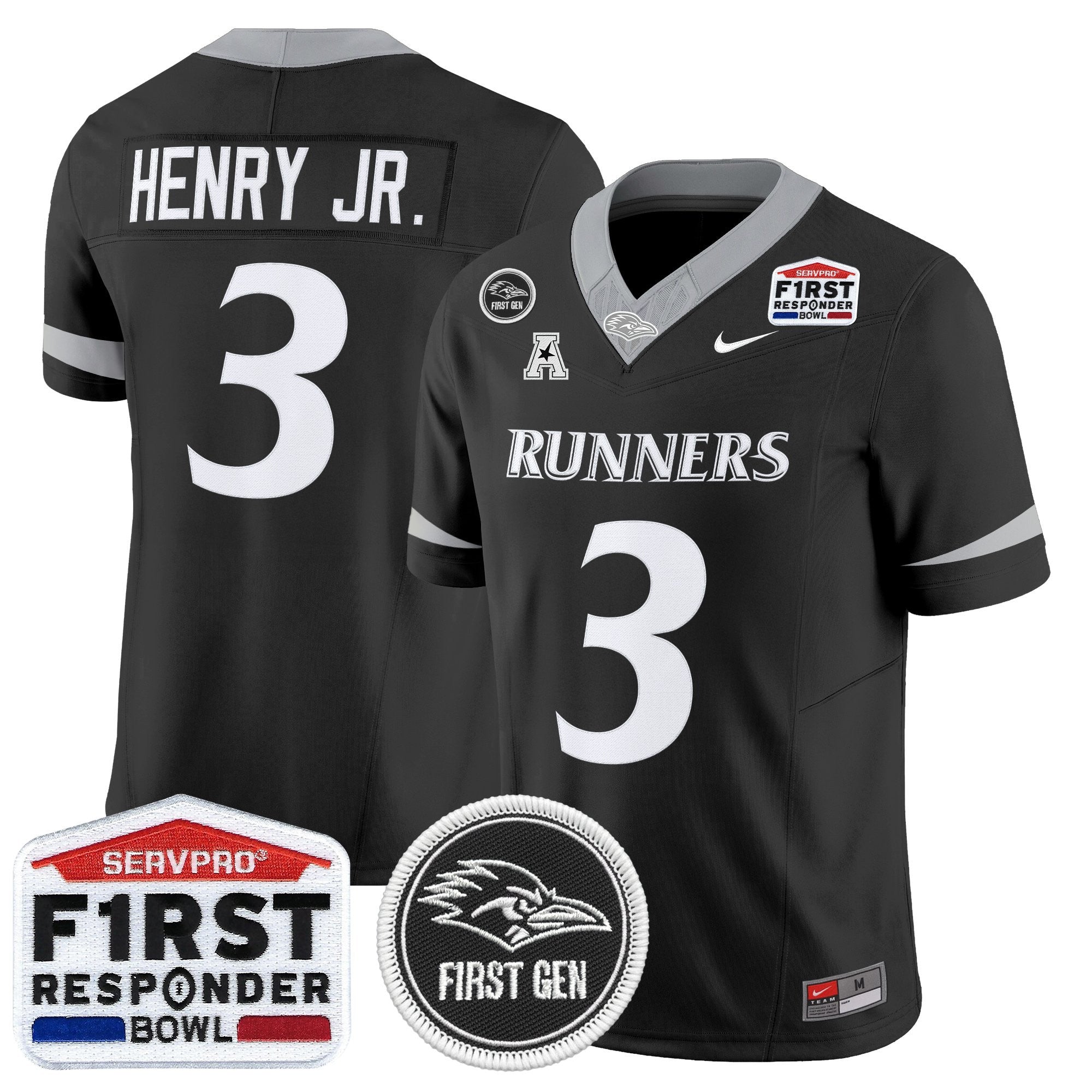 Men's UTSA Roadrunners 2025 First Responder Bowl Vapor Limited Jersey - All Stitched