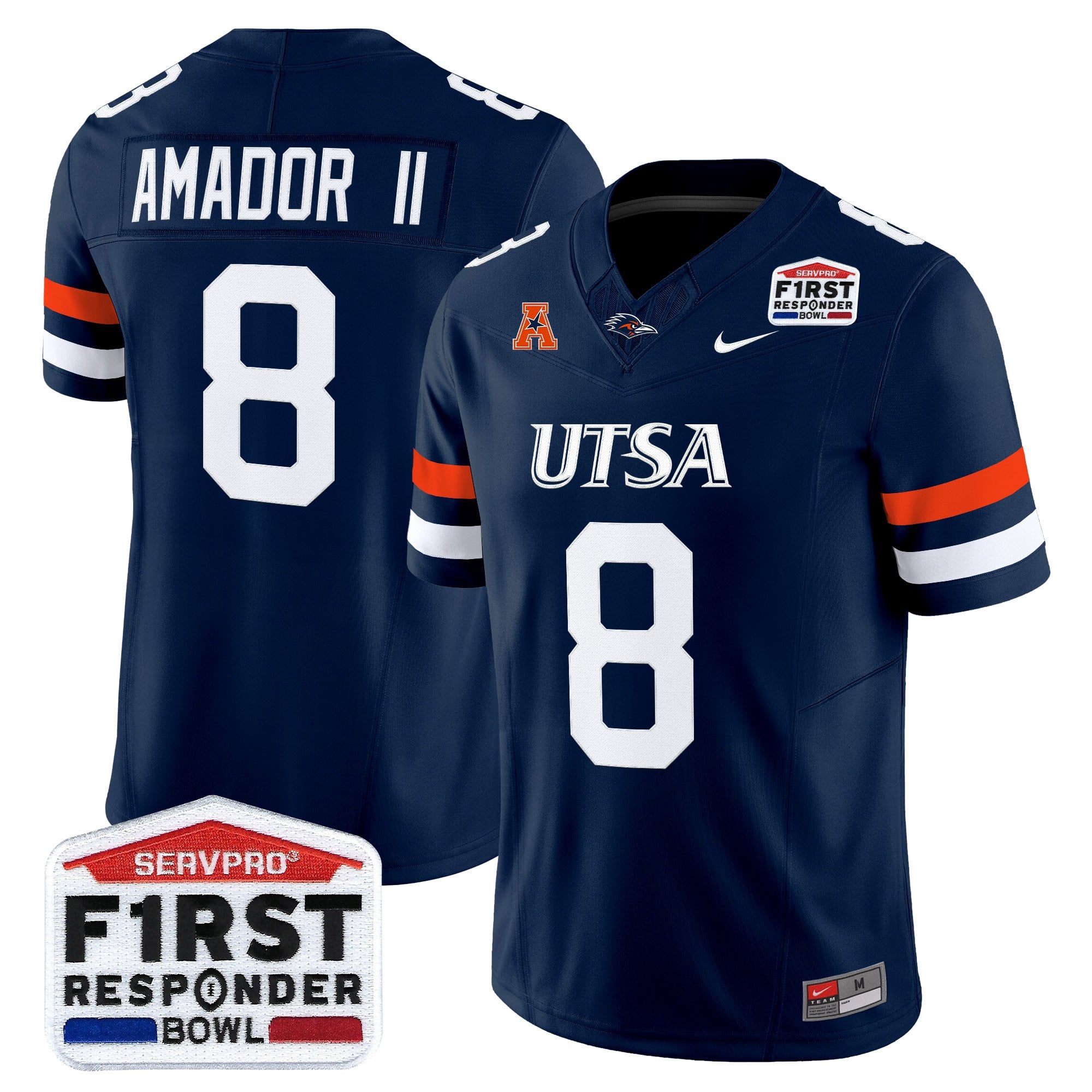 Men's UTSA Roadrunners 2025 First Responder Bowl Vapor Limited Jersey - All Stitched
