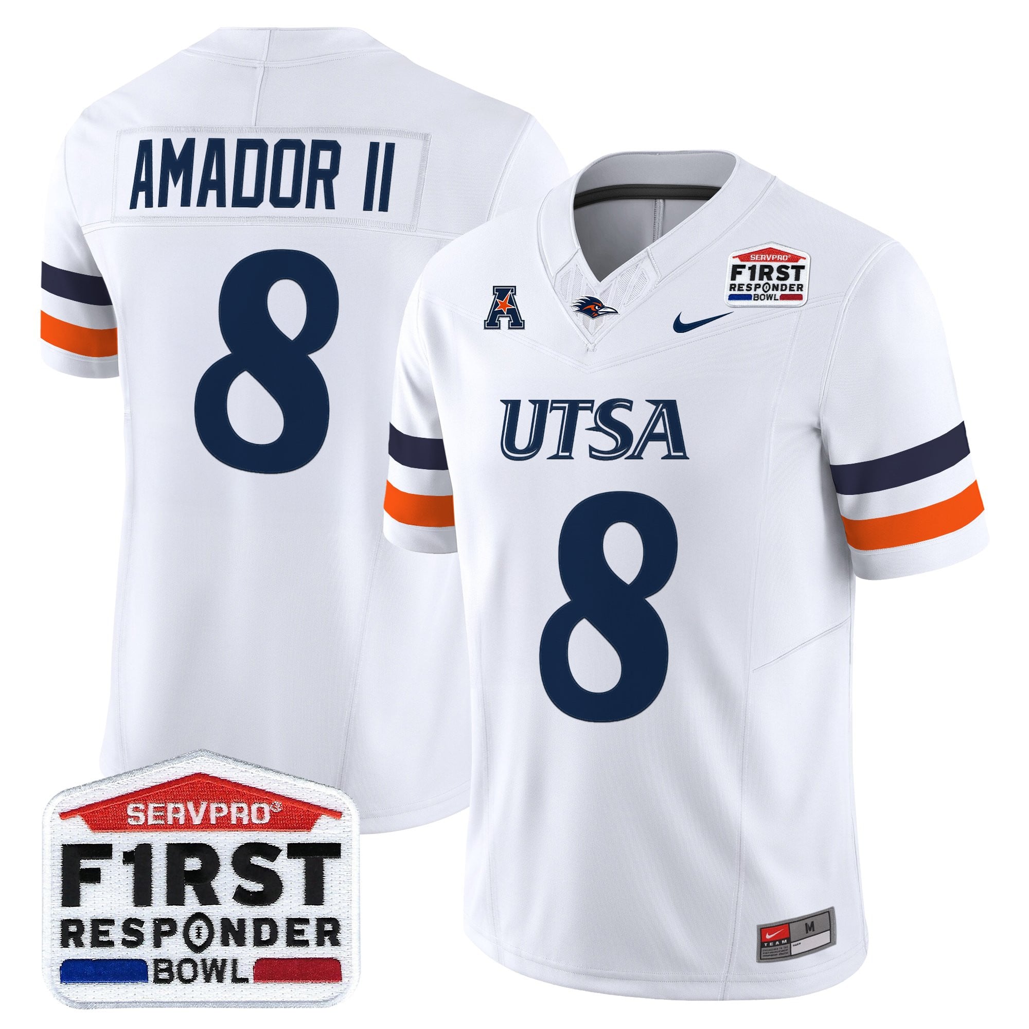 Men's UTSA Roadrunners 2025 First Responder Bowl Vapor Limited Jersey - All Stitched