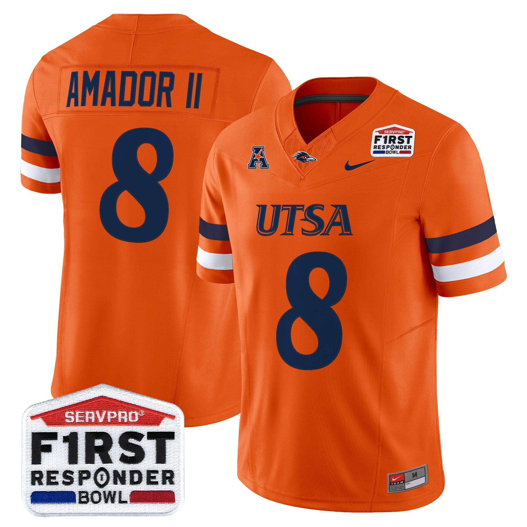 Men's UTSA Roadrunners 2025 First Responder Bowl Vapor Limited Jersey - All Stitched
