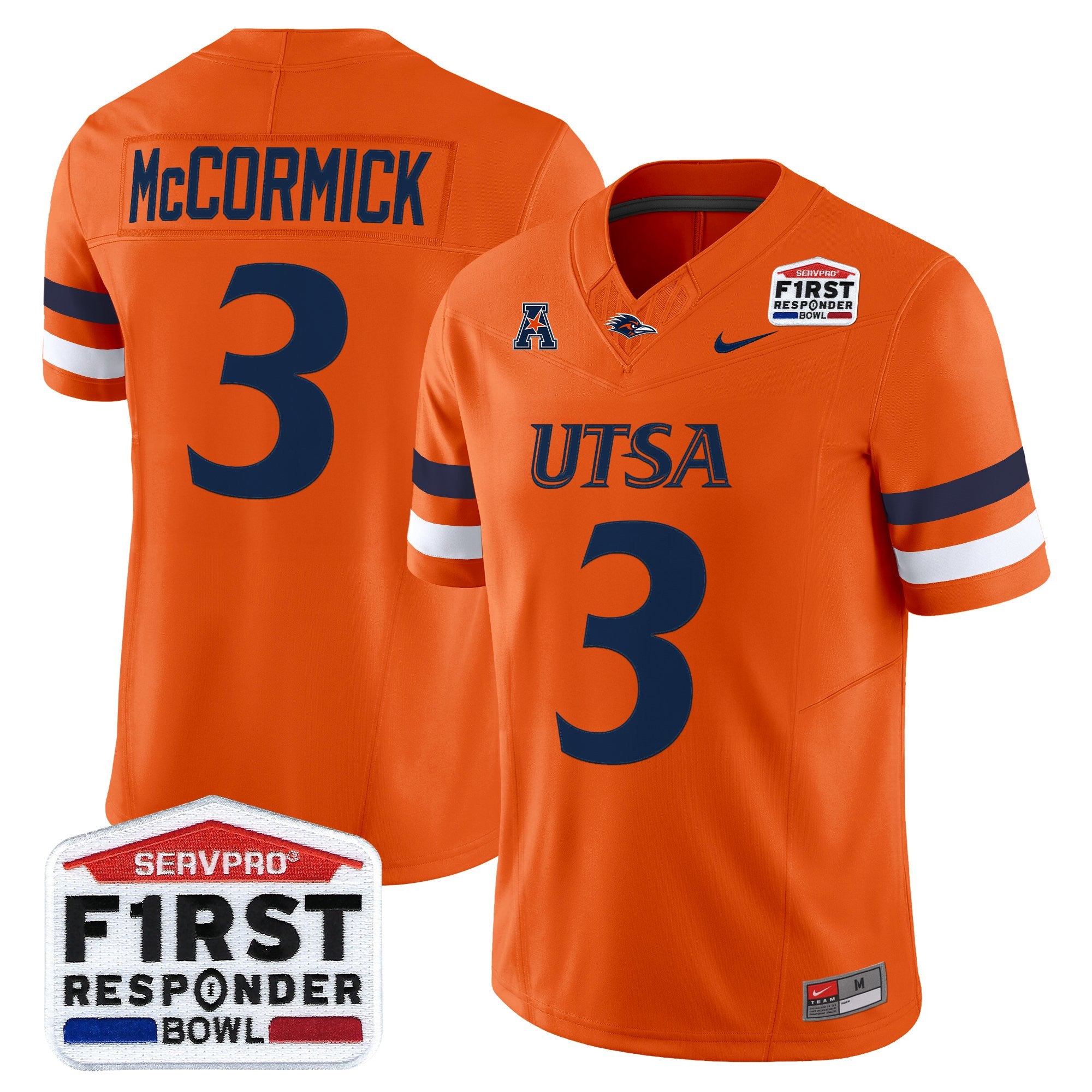 Men's UTSA Roadrunners 2025 First Responder Bowl Vapor Limited Jersey - All Stitched