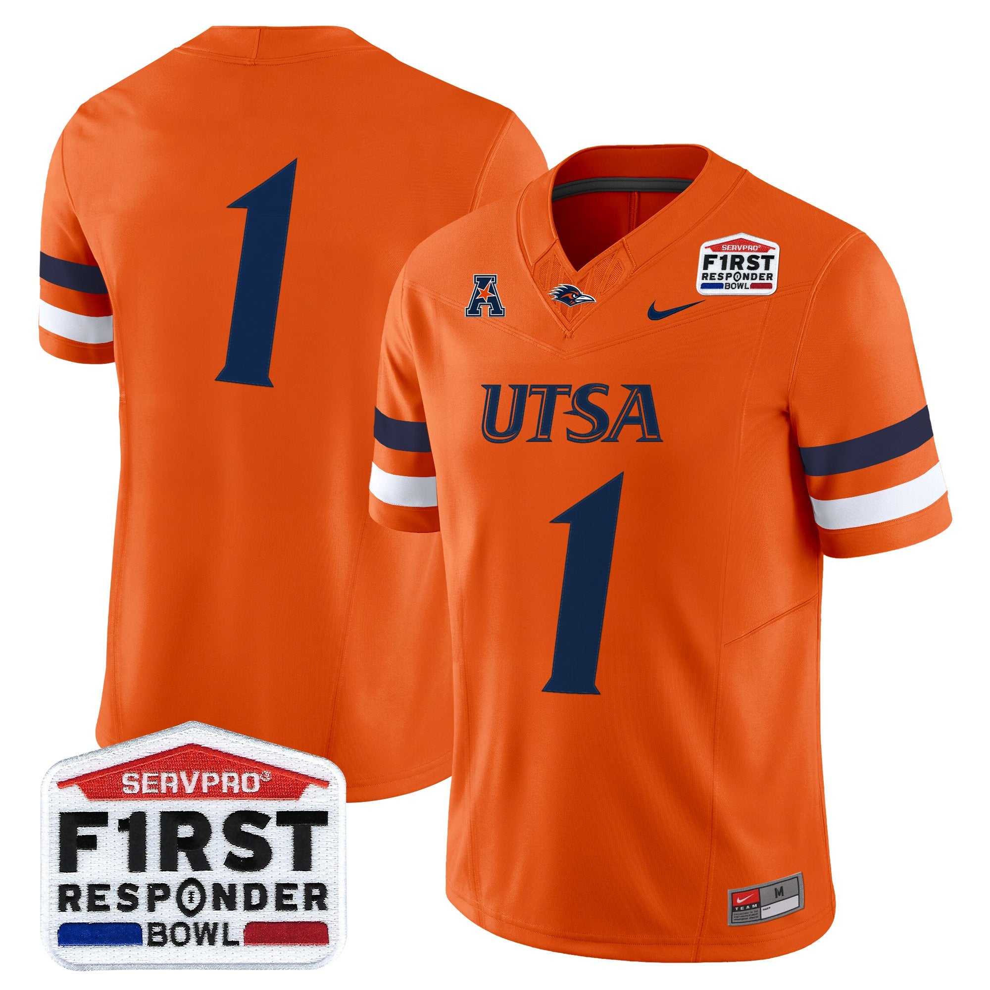 Men's UTSA Roadrunners 2025 First Responder Bowl Vapor Limited Jersey - All Stitched