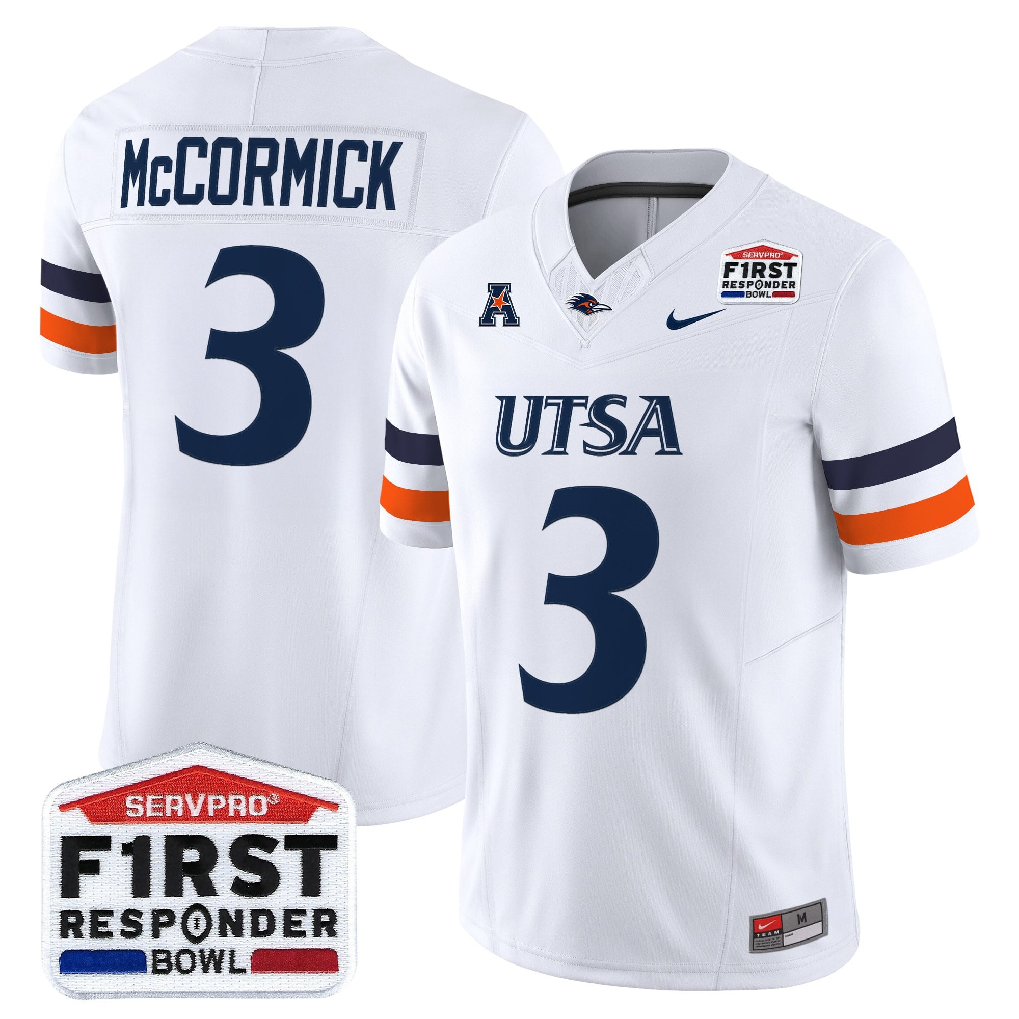 Men's UTSA Roadrunners 2025 First Responder Bowl Vapor Limited Jersey - All Stitched