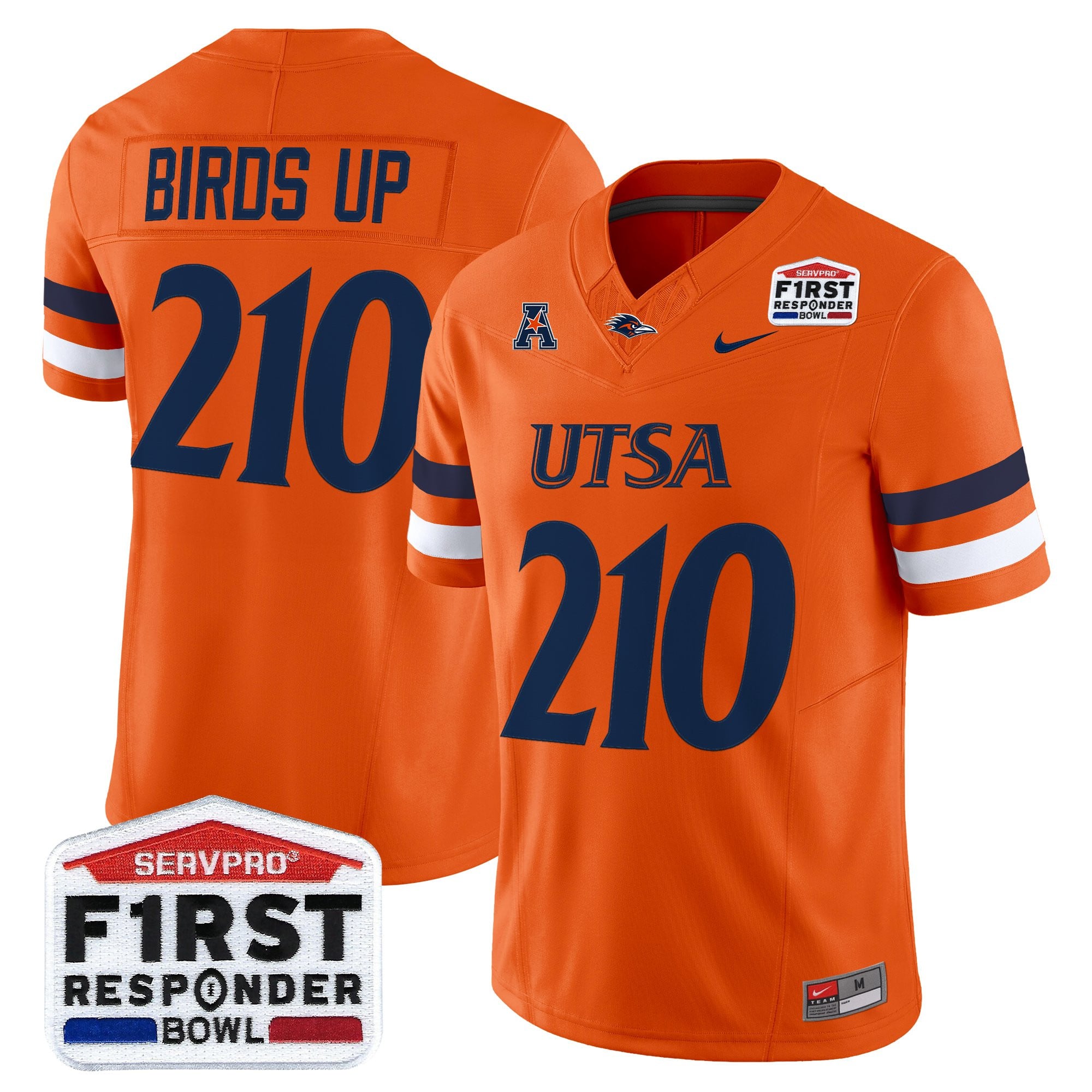 Men's UTSA Roadrunners 2025 First Responder Bowl Vapor Limited Jersey - All Stitched