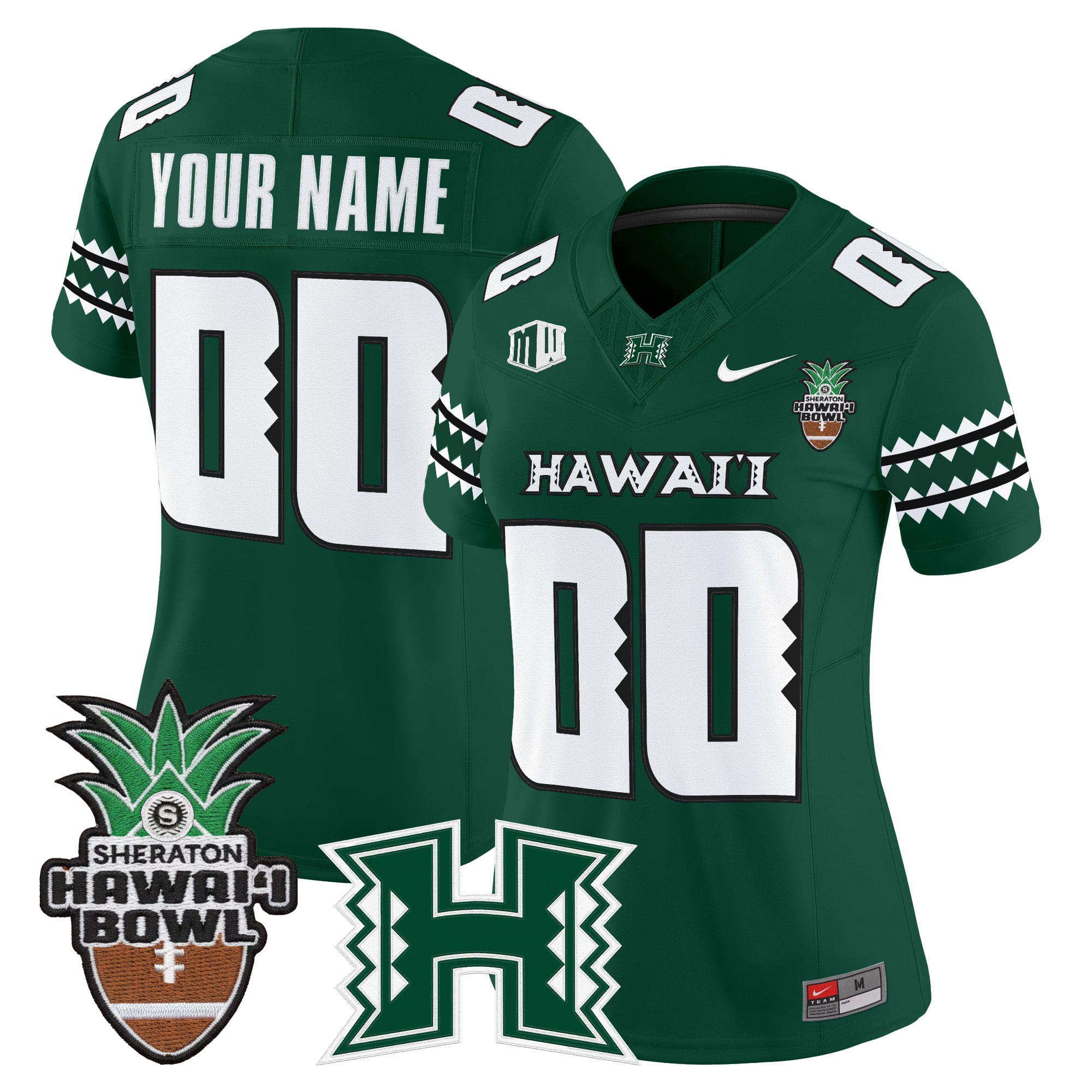 Hawai'i Rainbow Warriors 2025 Hawai'i Bowl Vapor Limited Custom Jersey - All Stitched