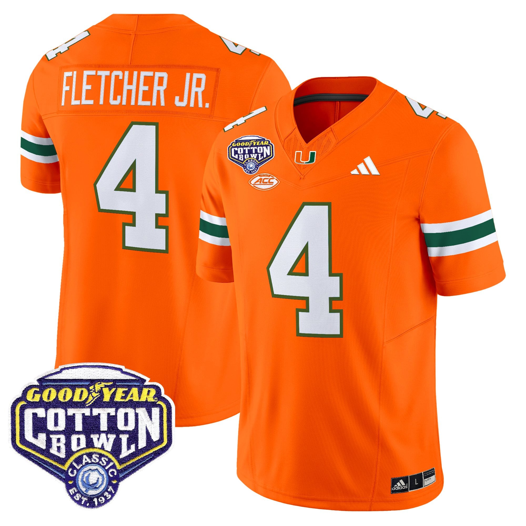 Men's Miami Hurricanes 2025 Cotton Bowl Vapor Limited Jersey - All Stitched