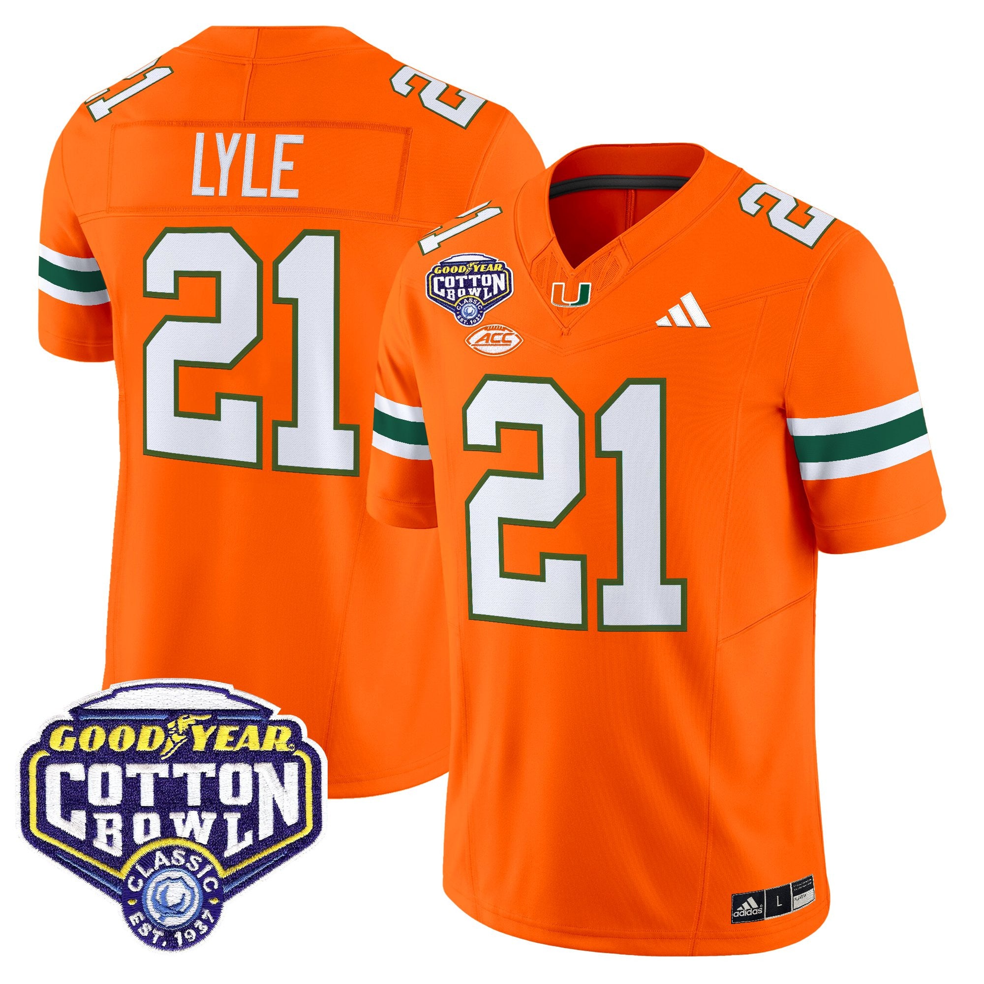 Men's Miami Hurricanes 2025 Cotton Bowl Vapor Limited Jersey - All Stitched