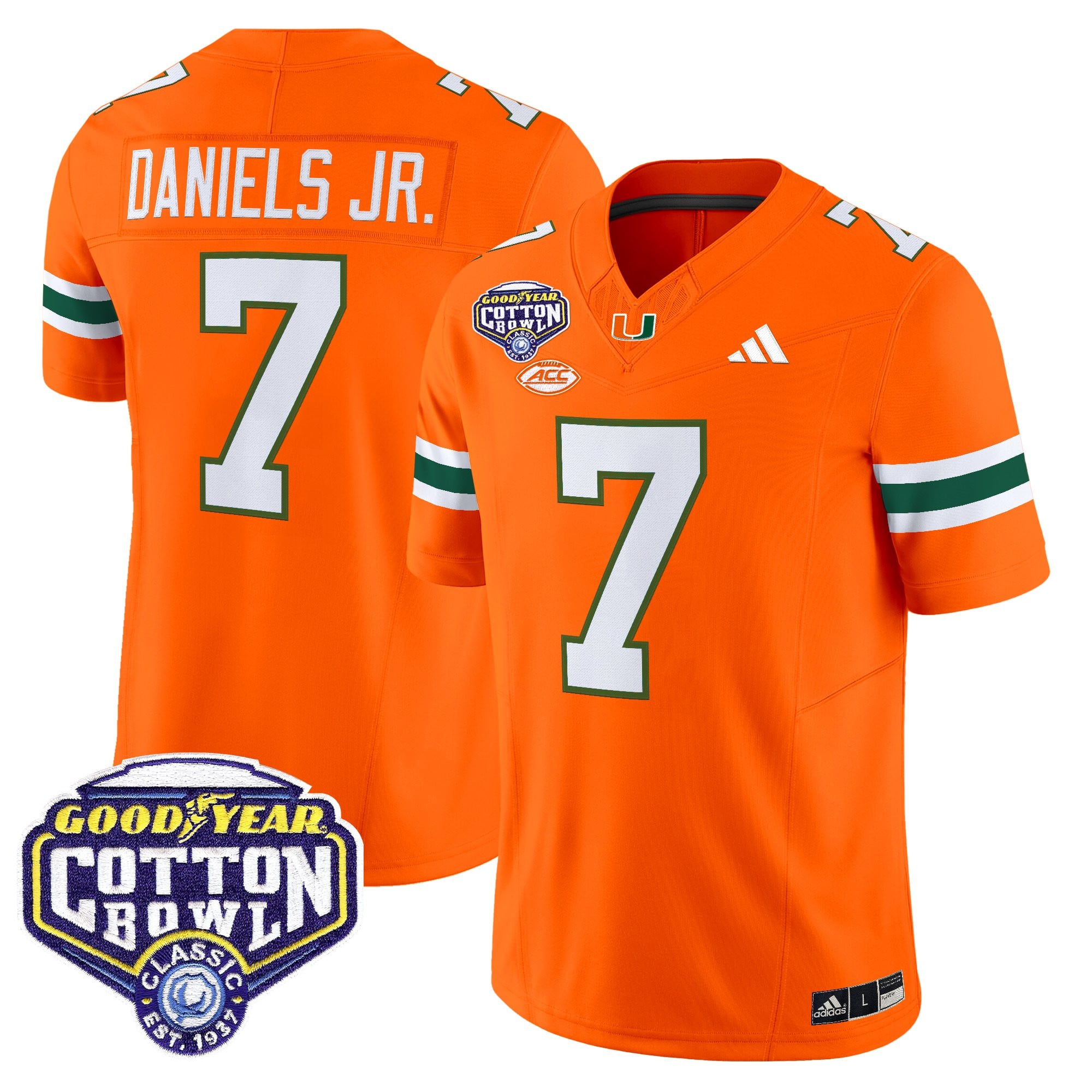Men's Miami Hurricanes 2025 Cotton Bowl Vapor Limited Jersey - All Stitched