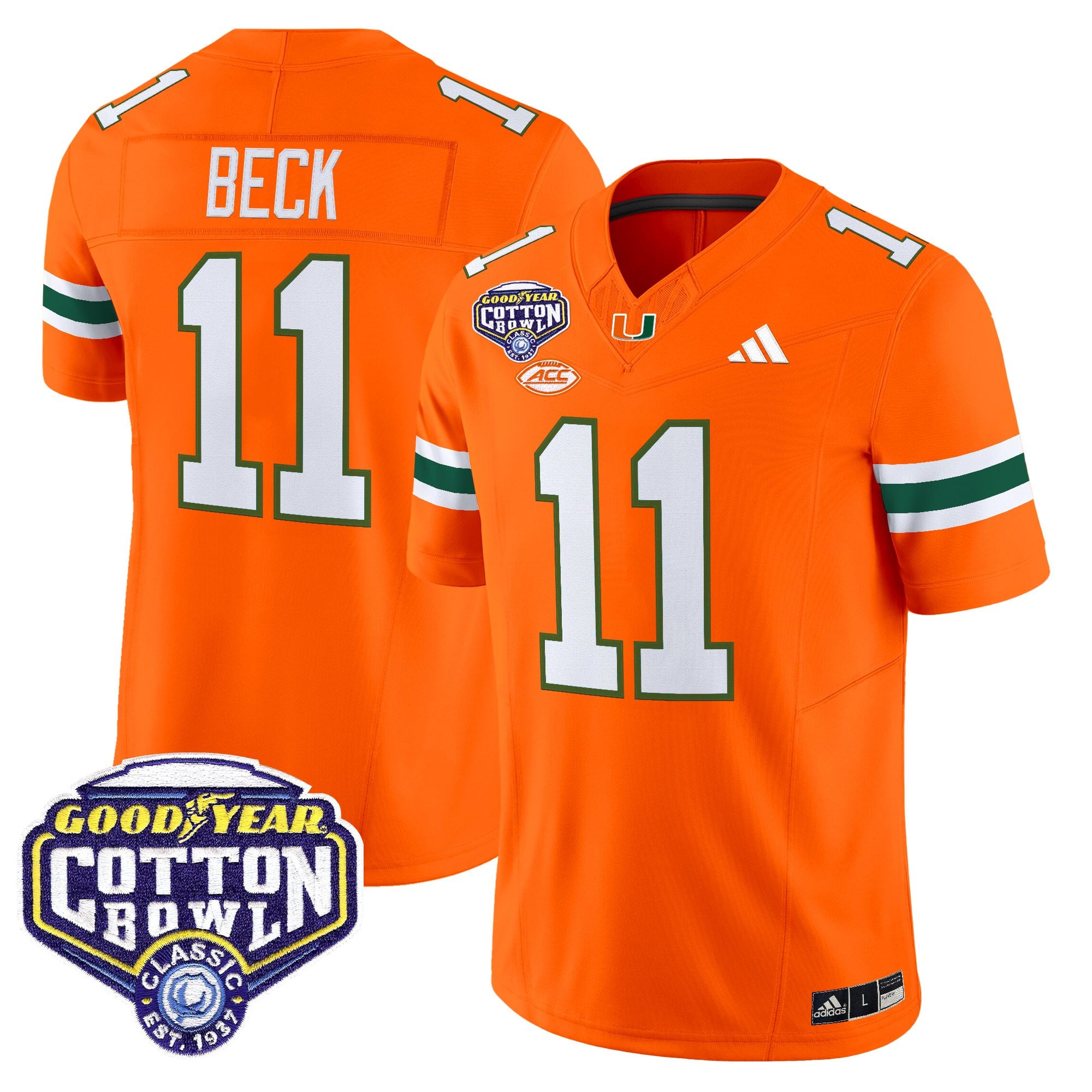 Men's Miami Hurricanes 2025 Cotton Bowl Vapor Limited Jersey - All Stitched