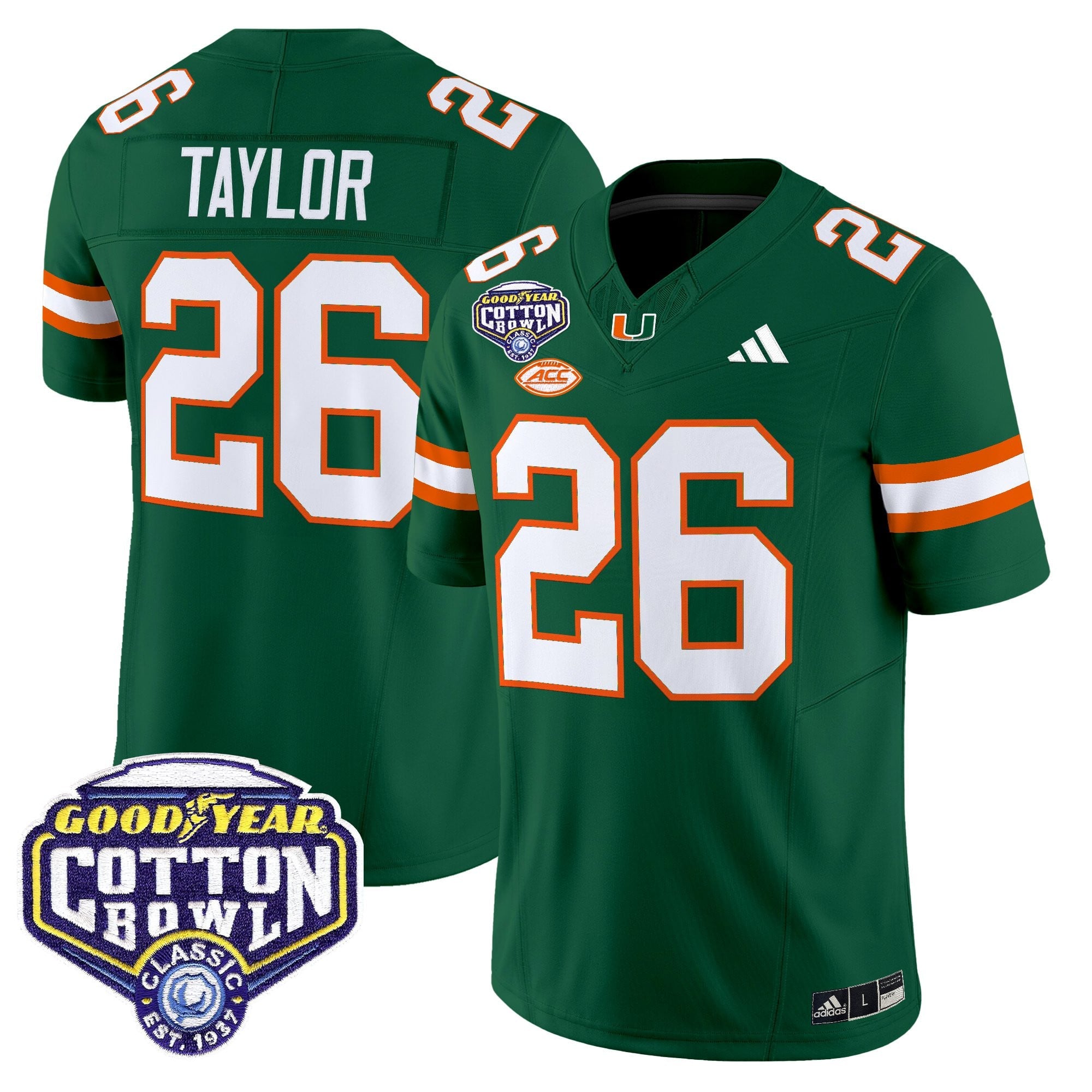 Men's Miami Hurricanes 2025 Cotton Bowl Vapor Limited Jersey - All Stitched