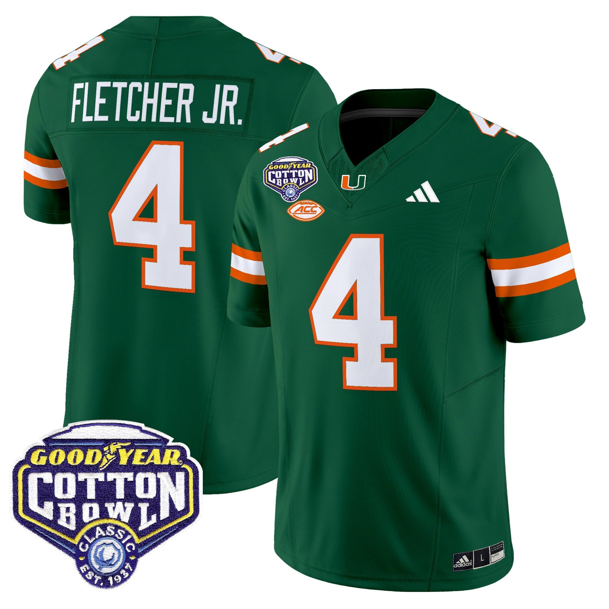 Men's Miami Hurricanes 2025 Cotton Bowl Vapor Limited Jersey - All Stitched