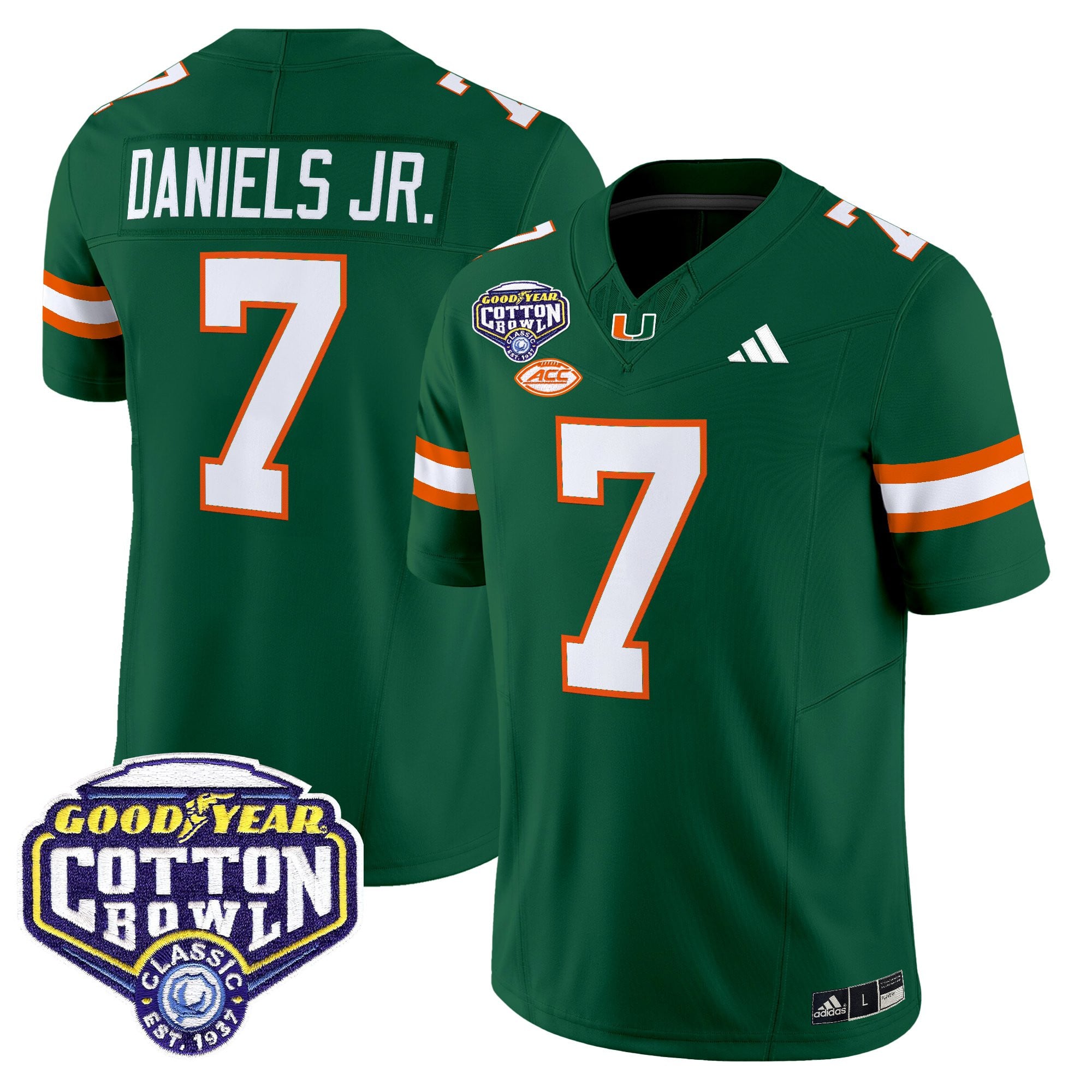 Men's Miami Hurricanes 2025 Cotton Bowl Vapor Limited Jersey - All Stitched