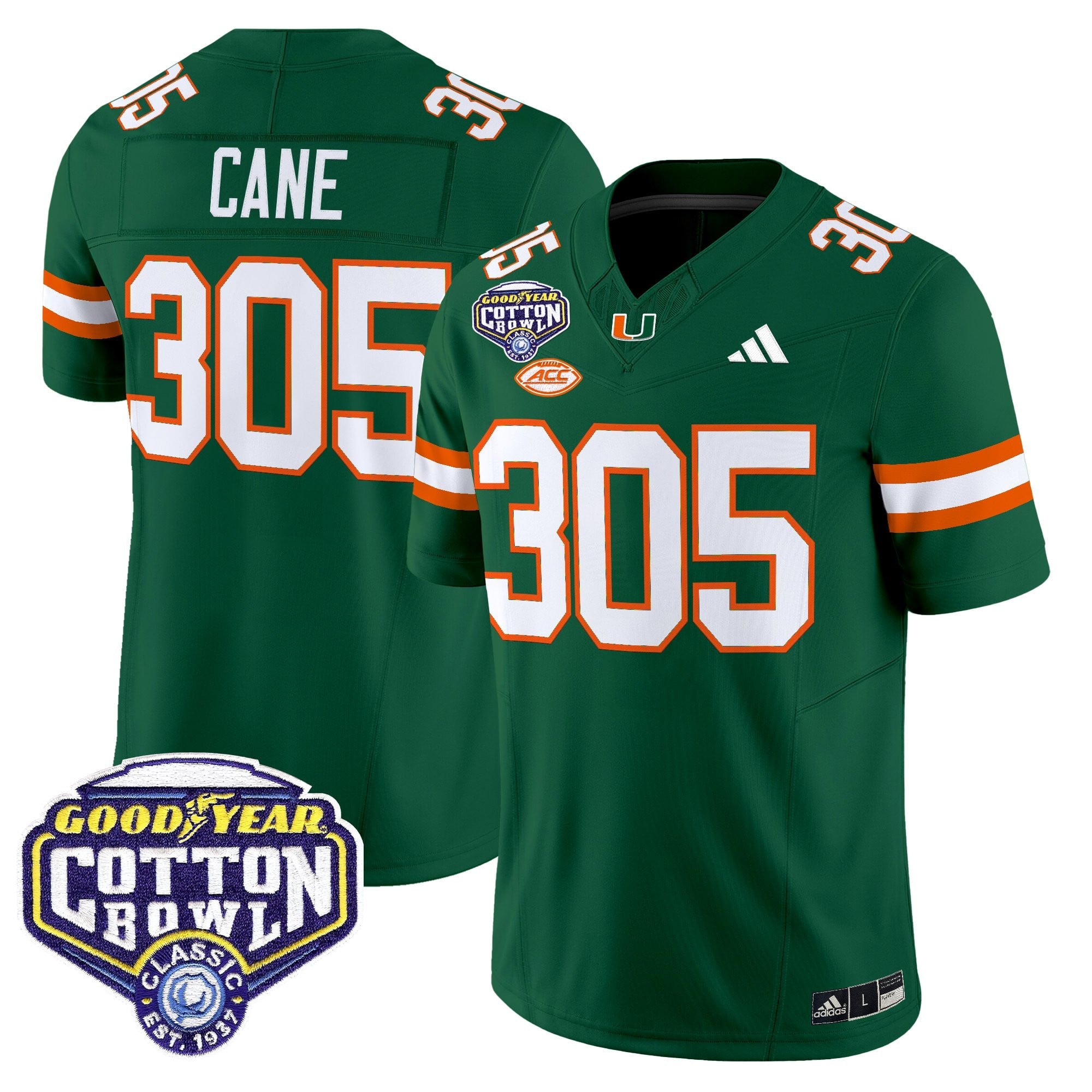 Men's Miami Hurricanes 2025 Cotton Bowl Vapor Limited Jersey - All Stitched