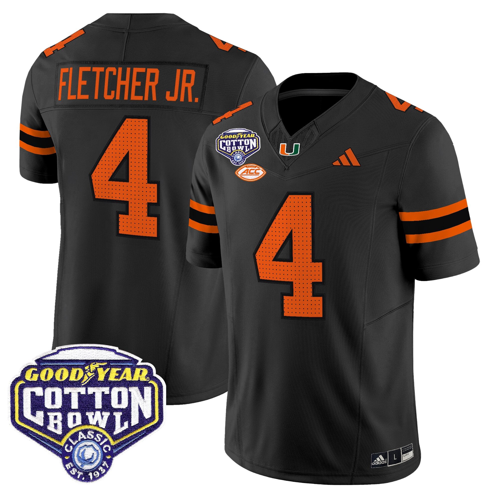 Men's Miami Hurricanes 2025 Cotton Bowl Vapor Limited Jersey - All Stitched