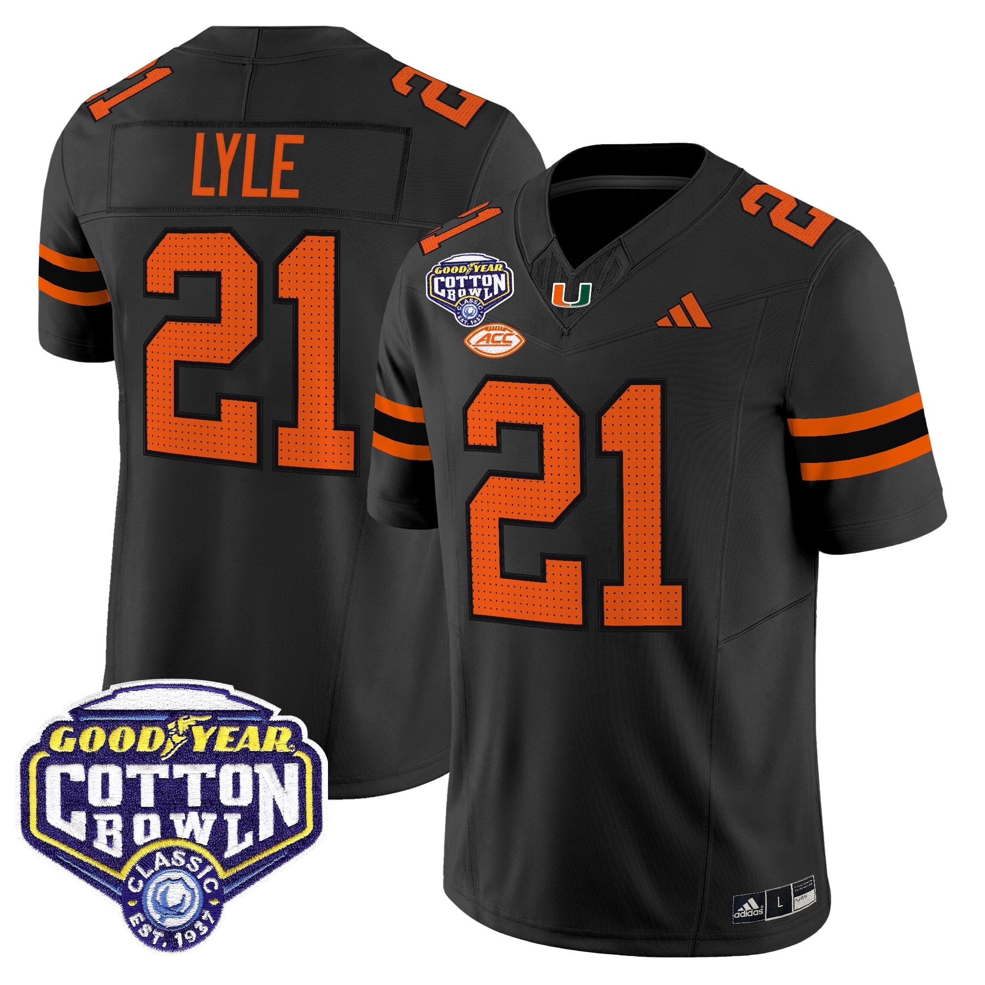 Men's Miami Hurricanes 2025 Cotton Bowl Vapor Limited Jersey - All Stitched