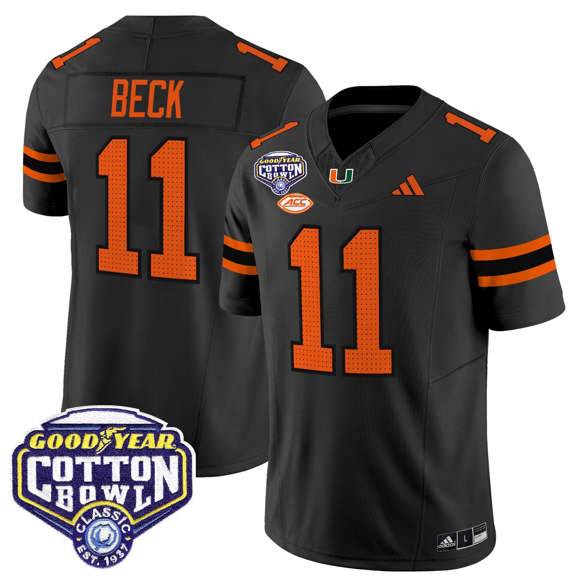 Men's Miami Hurricanes 2025 Cotton Bowl Vapor Limited Jersey - All Stitched