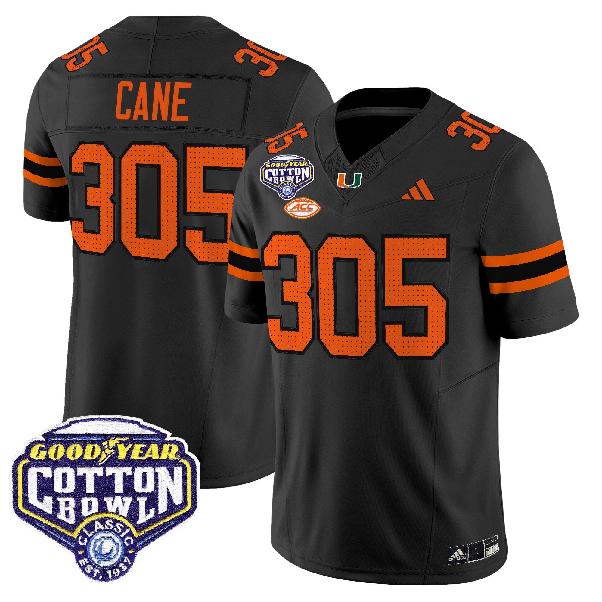 Men's Miami Hurricanes 2025 Cotton Bowl Vapor Limited Jersey - All Stitched