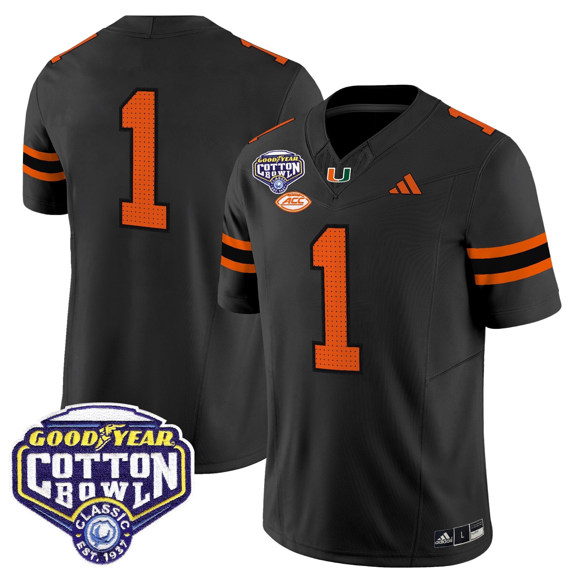 Men's Miami Hurricanes 2025 Cotton Bowl Vapor Limited Jersey - All Stitched