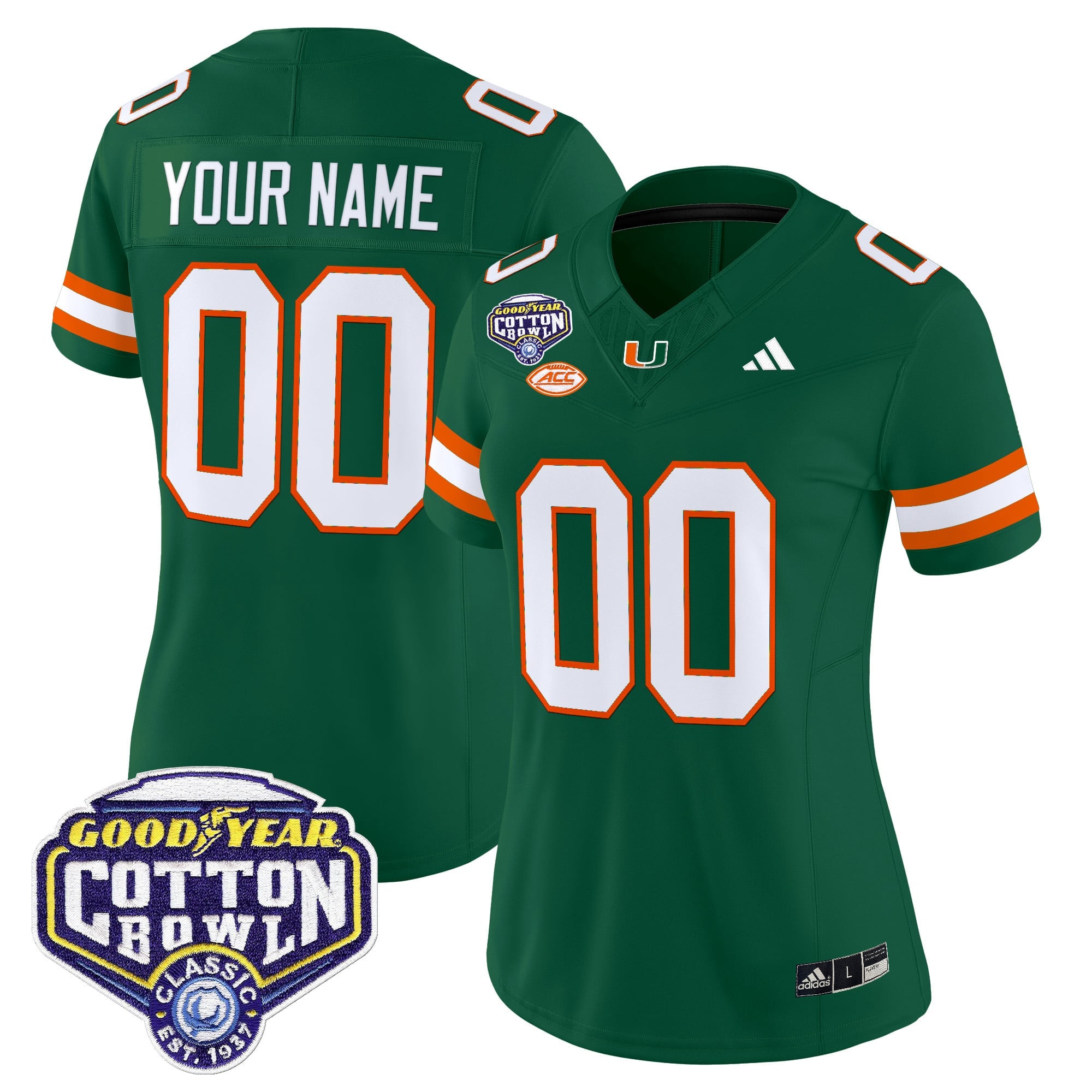 Miami Hurricanes 2025 Cotton Bowl Vapor Limited Custom Jersey - All Stitched