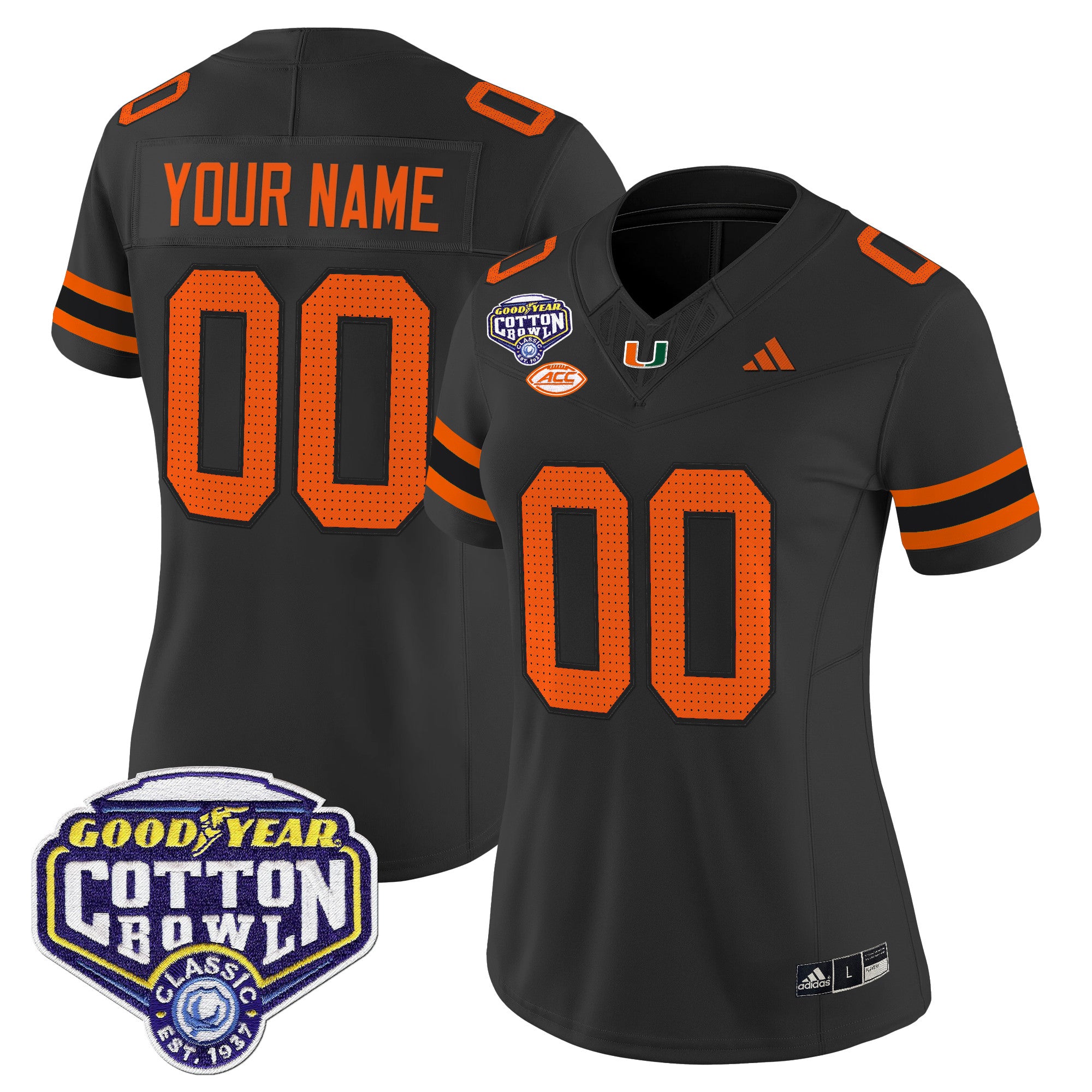 Miami Hurricanes 2025 Cotton Bowl Vapor Limited Custom Jersey - All Stitched