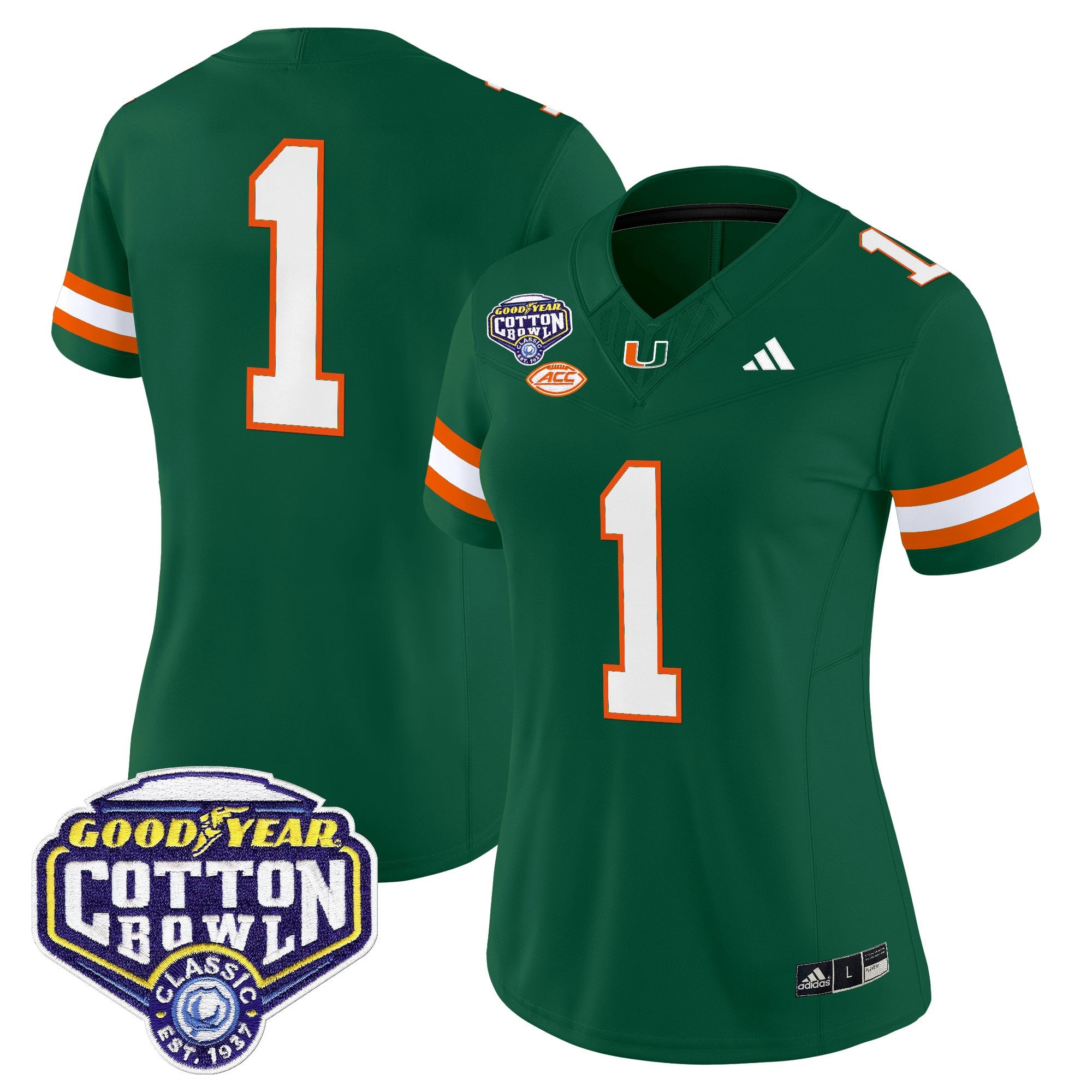 Women's Miami Hurricanes 2025 Cotton Bowl Vapor Limited Jersey - All Stitched