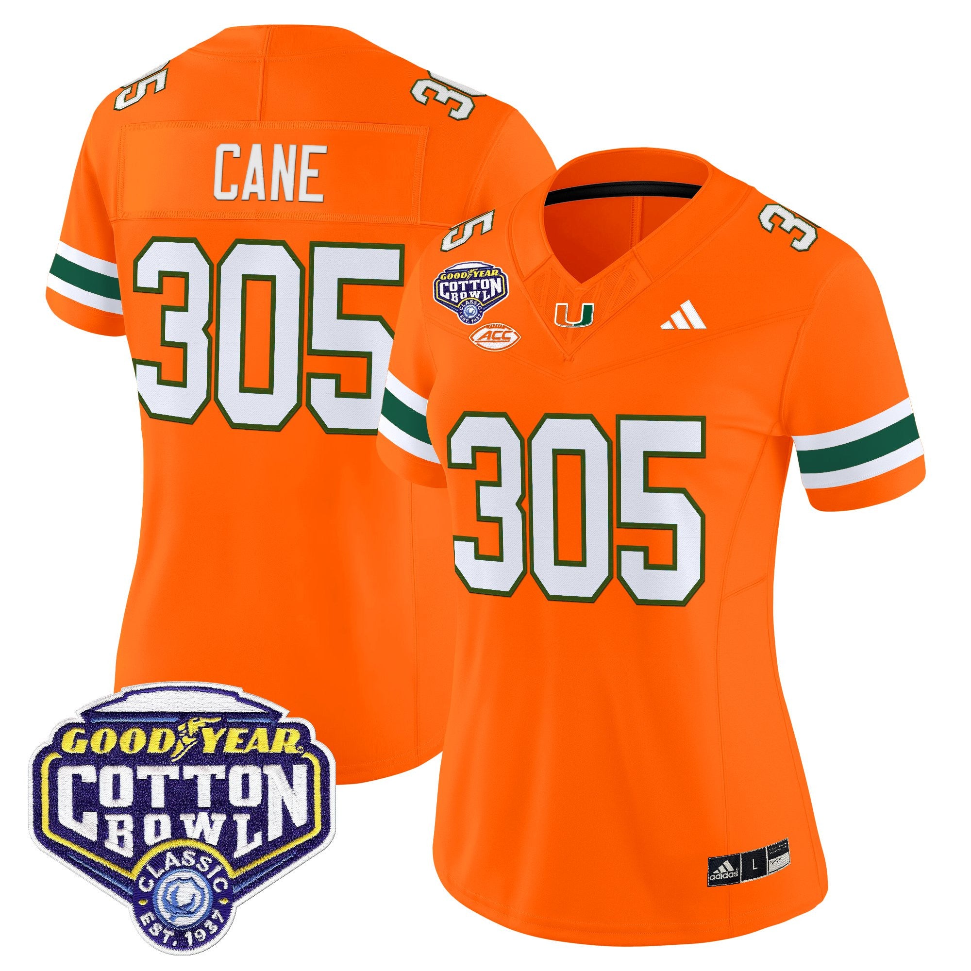 Women's Miami Hurricanes 2025 Cotton Bowl Vapor Limited Jersey - All Stitched