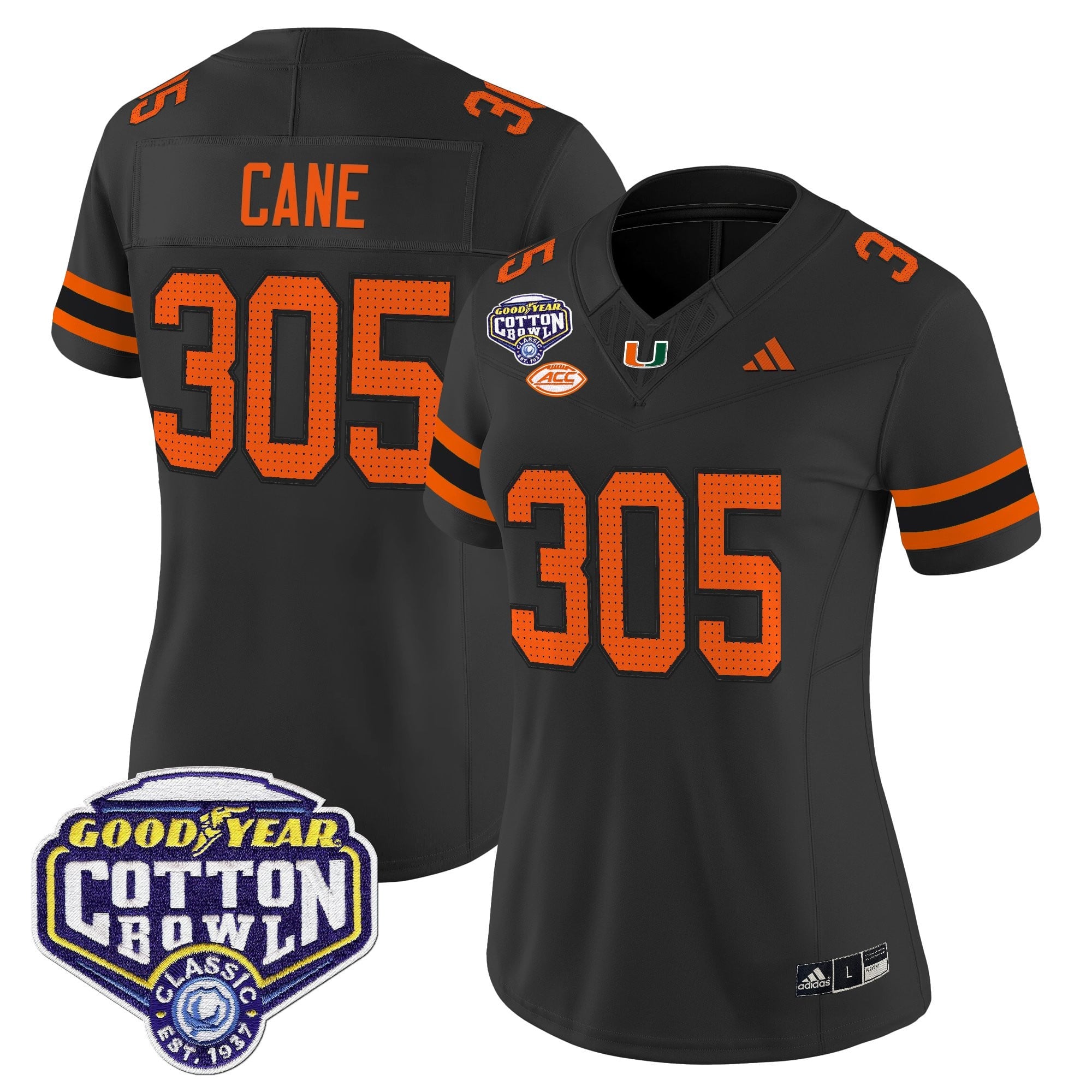 Women's Miami Hurricanes 2025 Cotton Bowl Vapor Limited Jersey - All Stitched