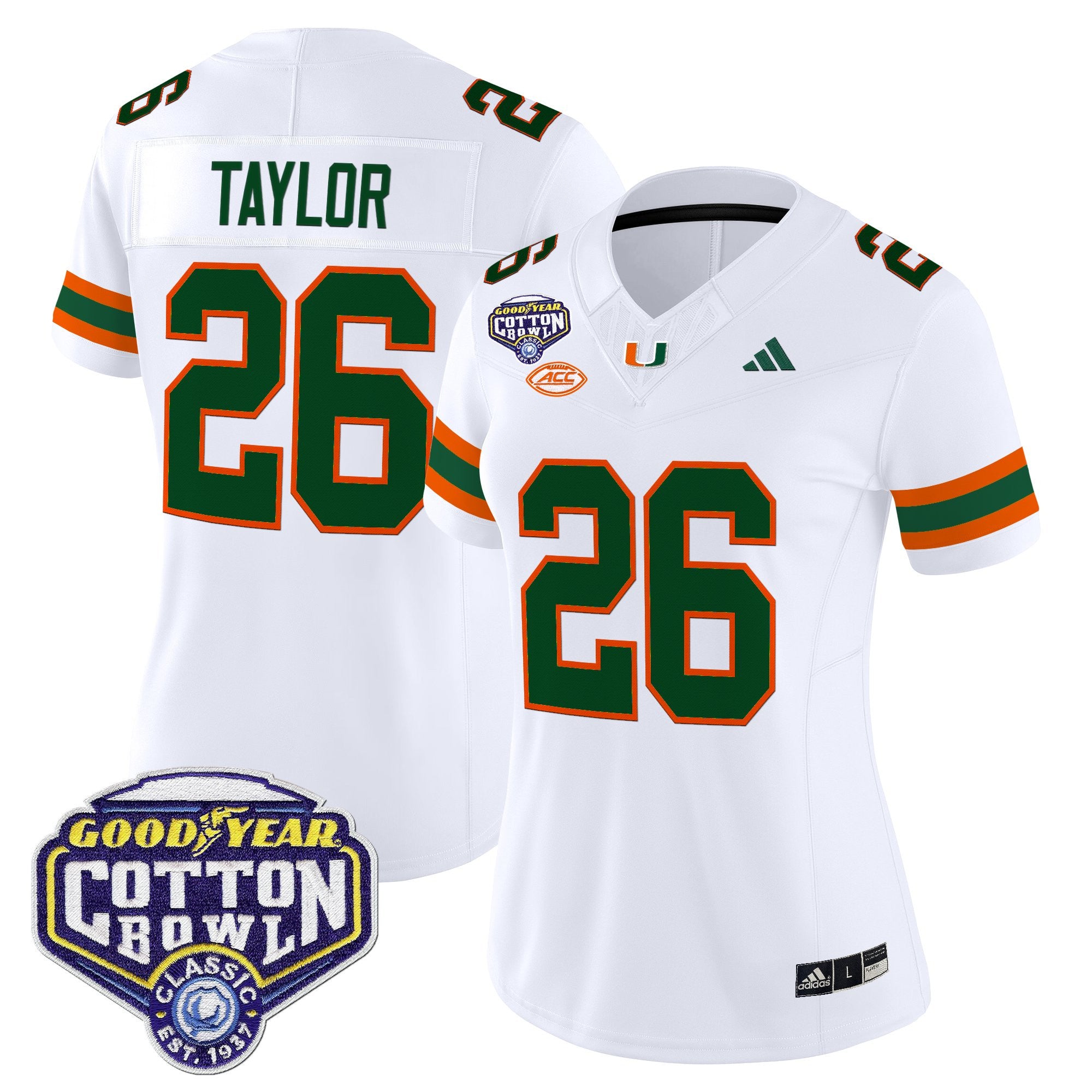 Women's Miami Hurricanes 2025 Cotton Bowl Vapor Limited Jersey - All Stitched