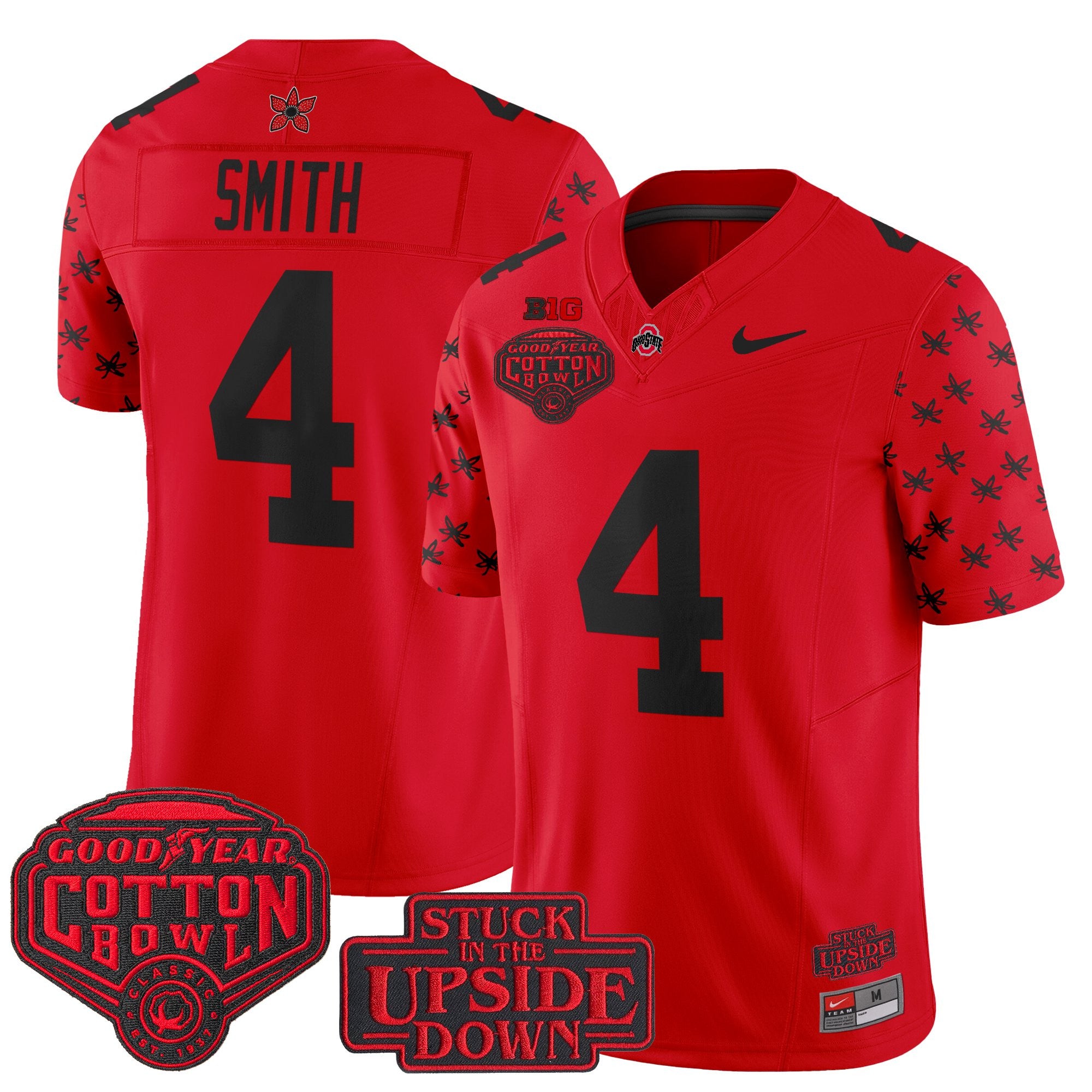 Men's Ohio State Buckeyes 'Stranger Things Edition' Vapor Limited Jersey - 2025 Cotton Bowl Patch - All Stitched