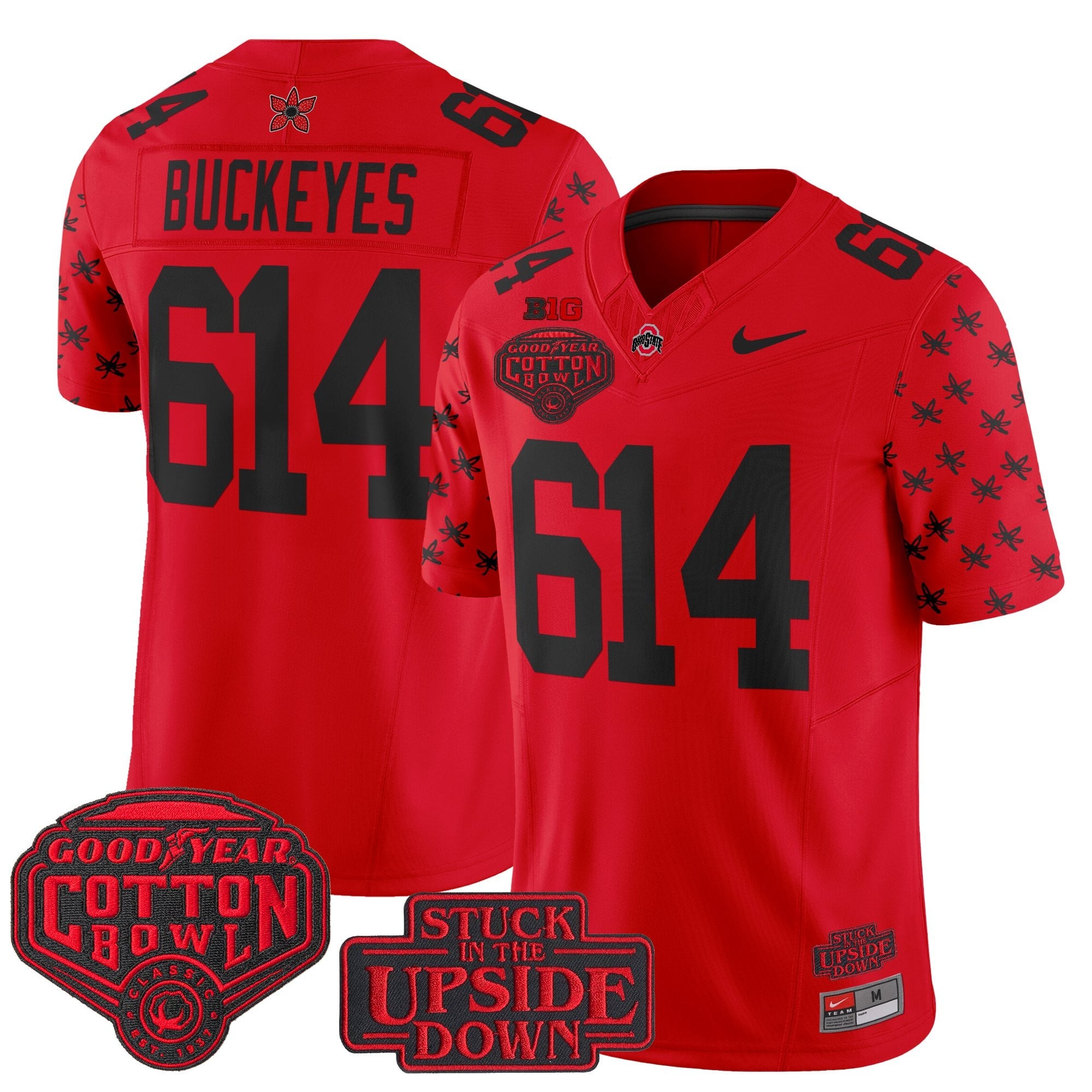 Men's Ohio State Buckeyes 'Stranger Things Edition' Vapor Limited Jersey - 2025 Cotton Bowl Patch - All Stitched