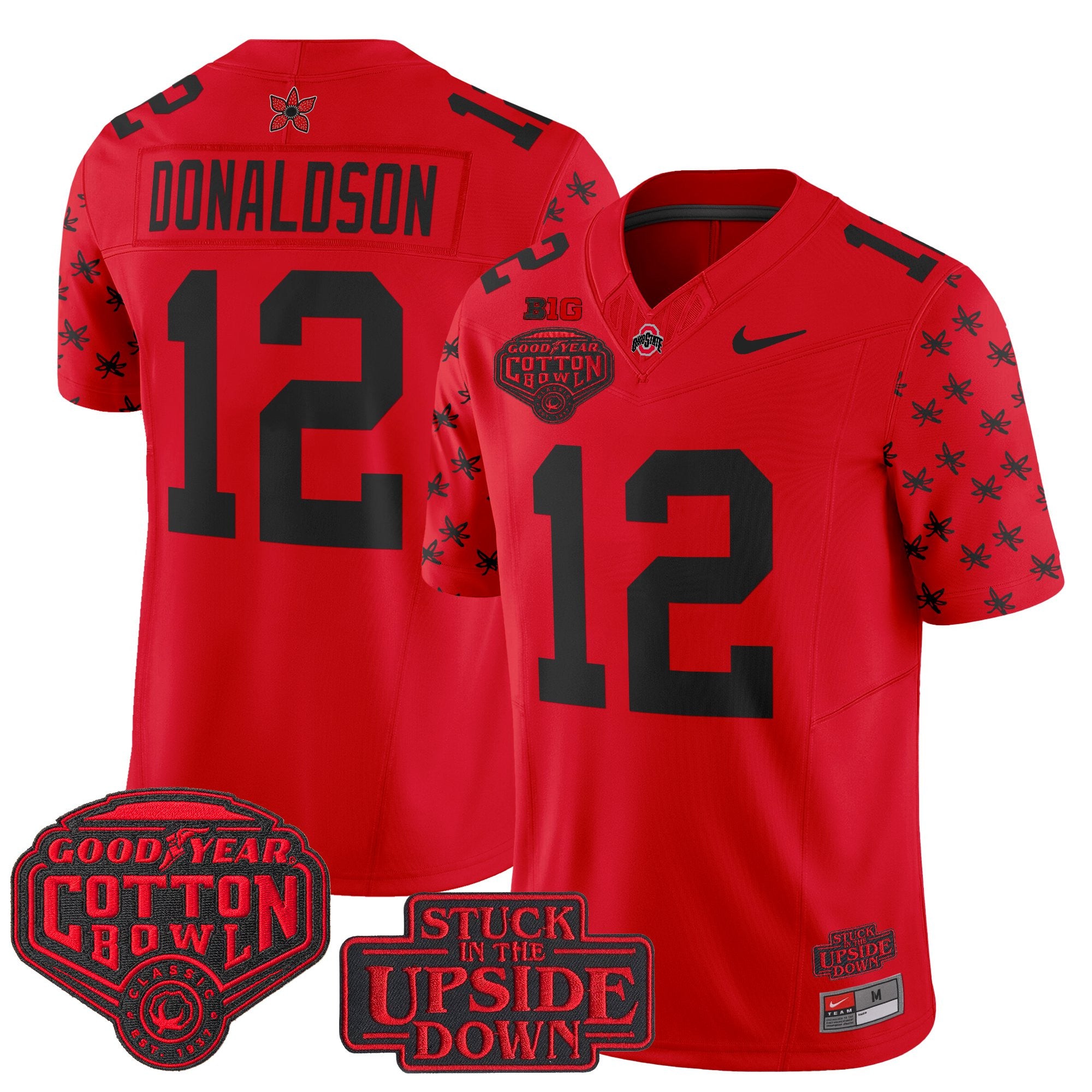 Men's Ohio State Buckeyes 'Stranger Things Edition' Vapor Limited Jersey - 2025 Cotton Bowl Patch - All Stitched