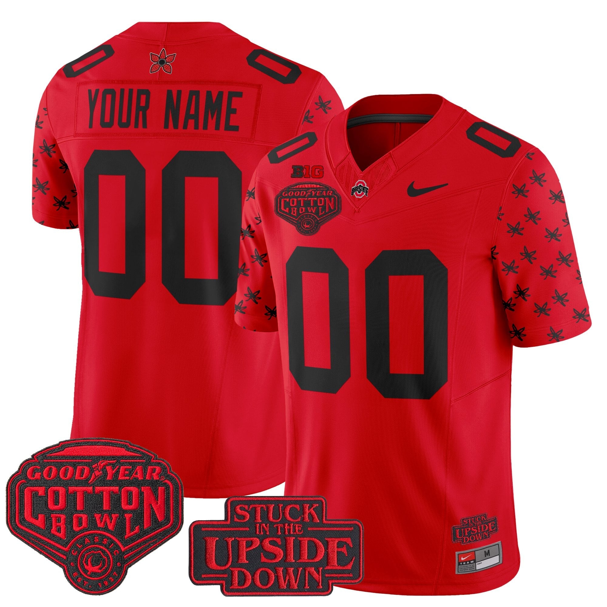 Ohio State Buckeyes 'Stranger Things Edition' Vapor Limited Custom Jersey - 2025 Cotton Bowl Patch - All Stitched