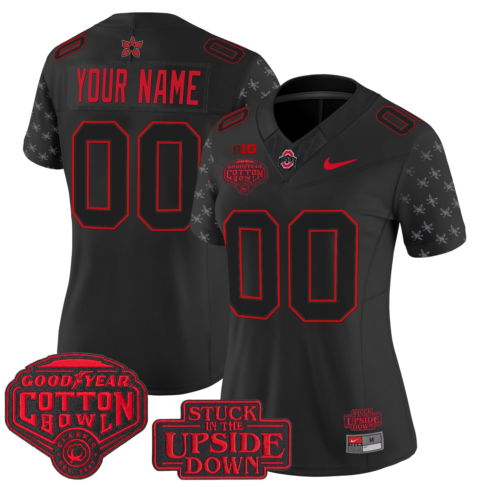 Ohio State Buckeyes 'Stranger Things Edition' Vapor Limited Custom Jersey - 2025 Cotton Bowl Patch - All Stitched