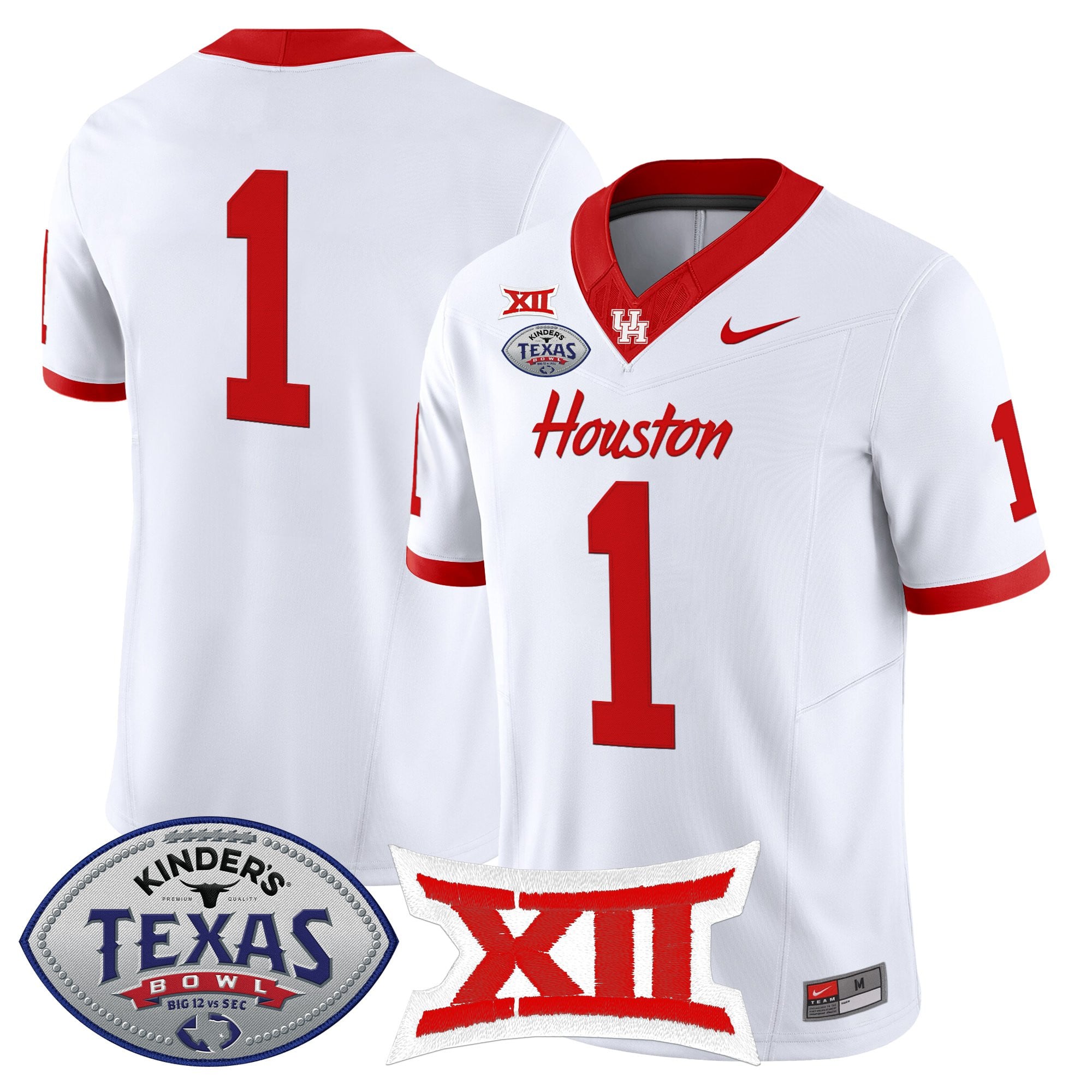 Men's Houston Cougars 2025 Texas Bowl Vapor Limited Jersey - All Stitched