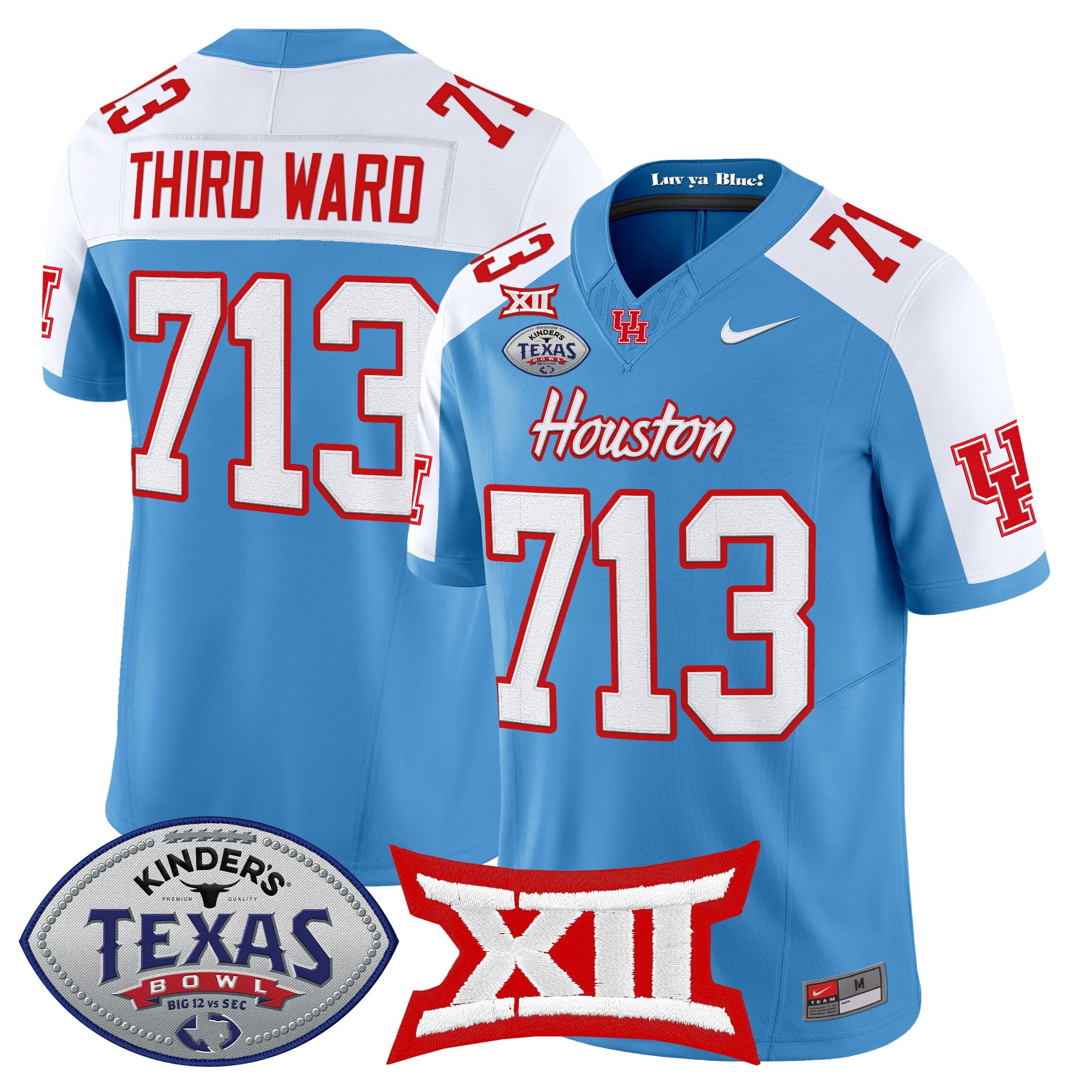 Men's Houston Cougars 2025 Texas Bowl Vapor Limited Jersey - All Stitched